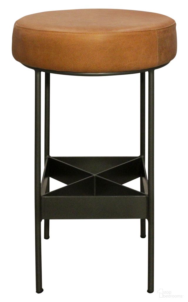 Emmett Bar Stool In Tan Leather