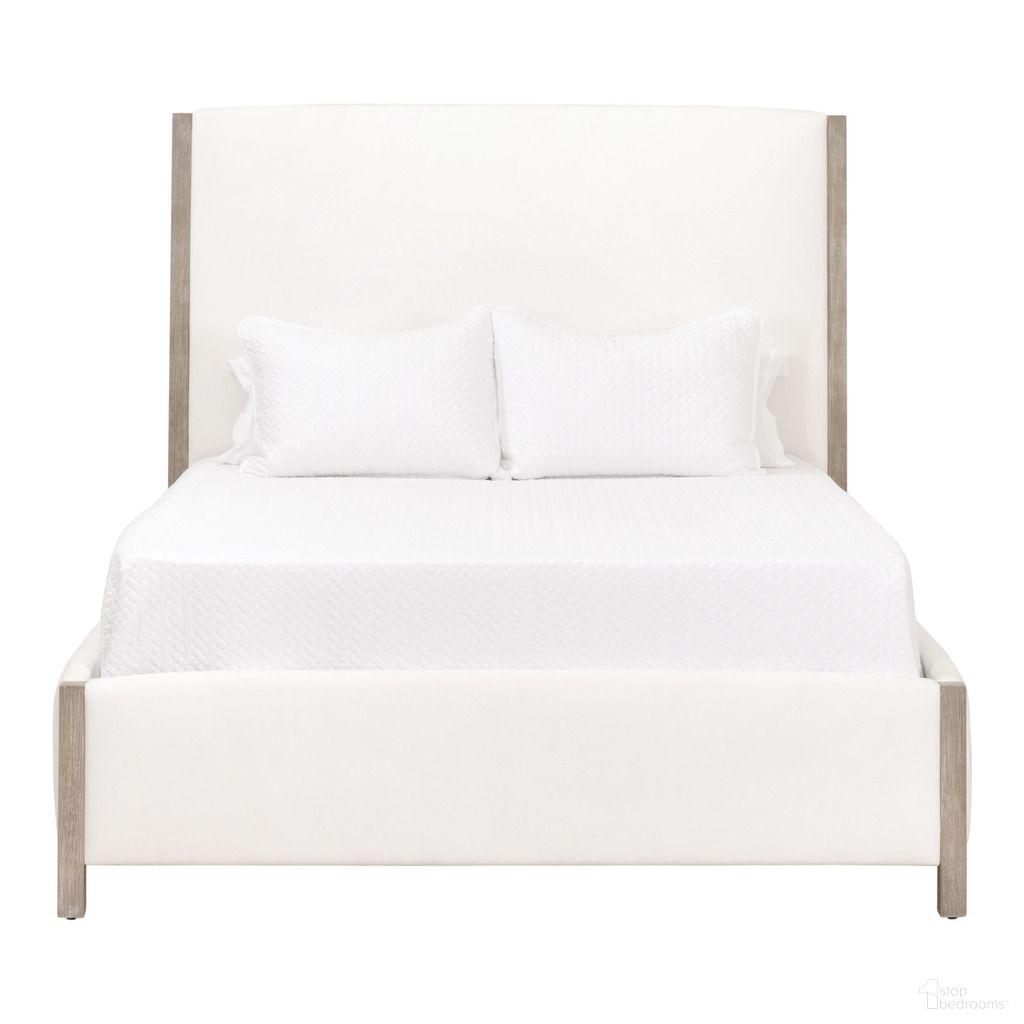 The appearance of Emmett LiveSmart Peyton Standard King Upholstered Bed In Pearl and Natural Gray designed by Essentials For Living in the transitional interior design. This pearl/natural gray piece of furniture was selected by 1StopBedrooms from Traditions Collection to add a touch of cosiness and style into your home. Sku: 6170-3.NG/LPPRL. Bed Size: King. Material: Plywood. Bed Type: Upholstered Bed.