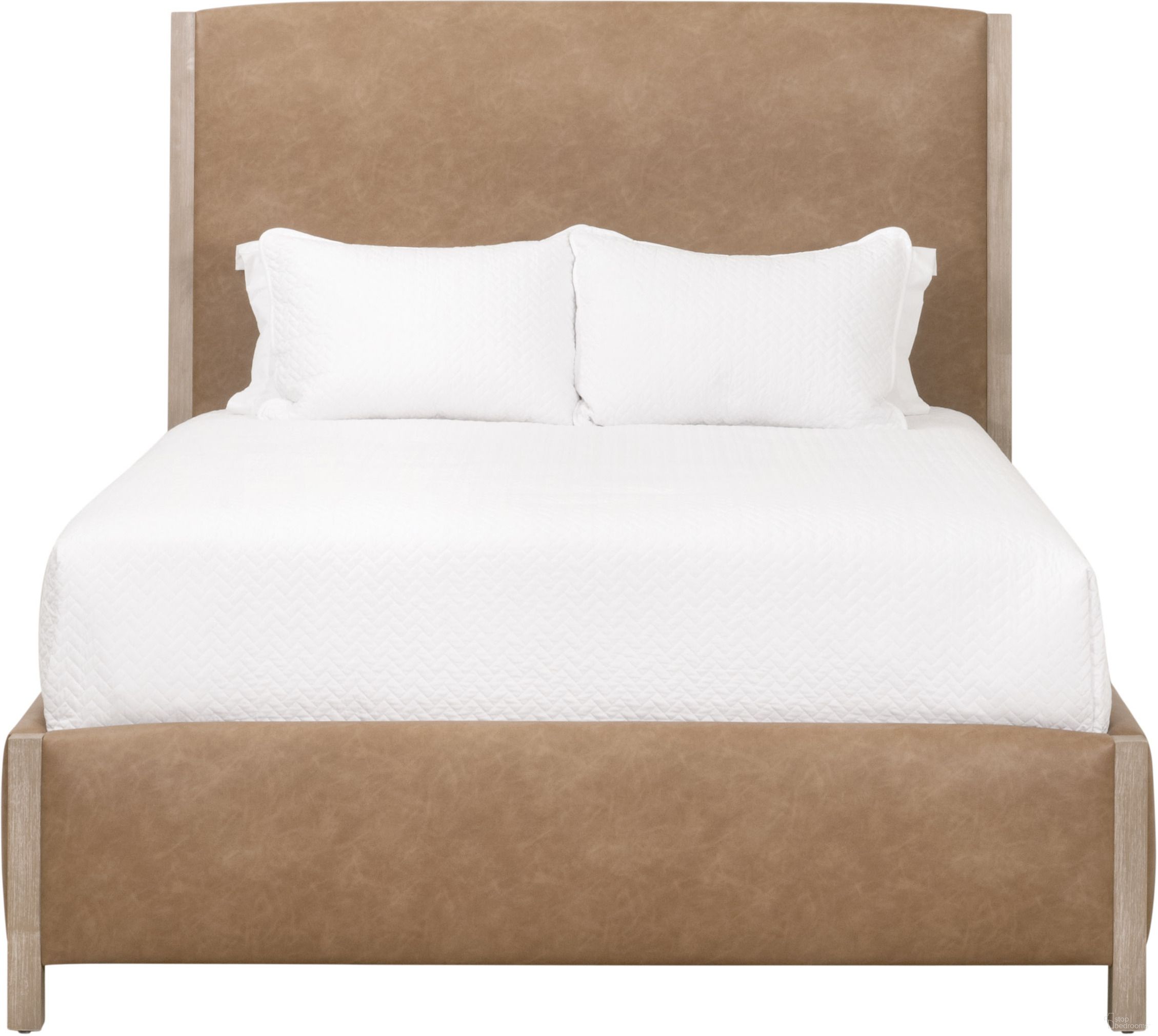 The appearance of Emmett Queen Bed In Natural Gray and Ivanhoe Toast designed by Essentials For Living in the transitional interior design. This ivanhoe toast/natural gray piece of furniture was selected by 1StopBedrooms from Traditions Collection to add a touch of cosiness and style into your home. Sku: 6170-1.NG/IVT. Bed Size: Queen. Material: Plywood. Bed Type: Upholstered Bed.