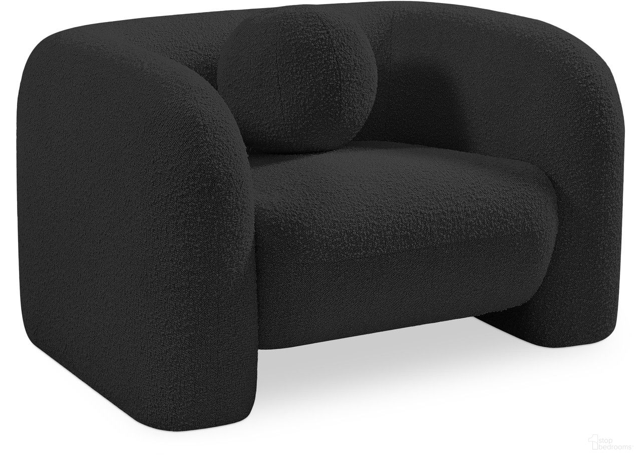 The appearance of Emory Boucle Fabric Chair In Black designed by Meridian in the modern / contemporary interior design. This black piece of furniture was selected by 1StopBedrooms from Emory Collection to add a touch of cosiness and style into your home. Sku: 139Black-C. Material: Boucle.