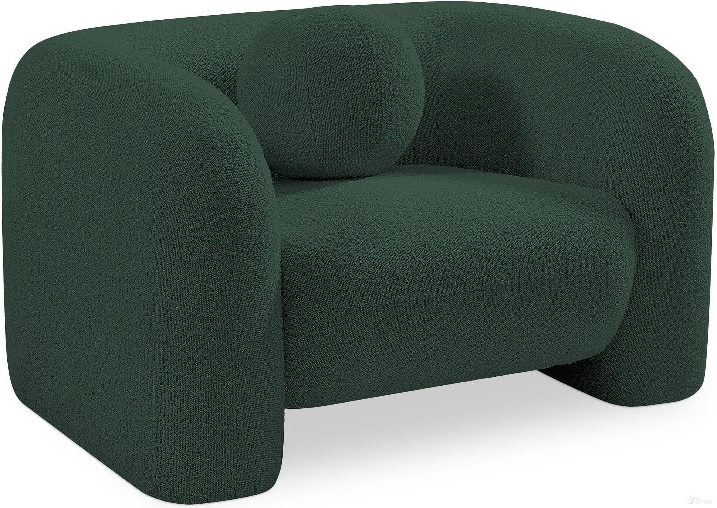 The appearance of Emory Boucle Fabric Chair In Green designed by Meridian in the modern / contemporary interior design. This green piece of furniture was selected by 1StopBedrooms from Emory Collection to add a touch of cosiness and style into your home. Sku: 139Green-C. Material: Boucle.