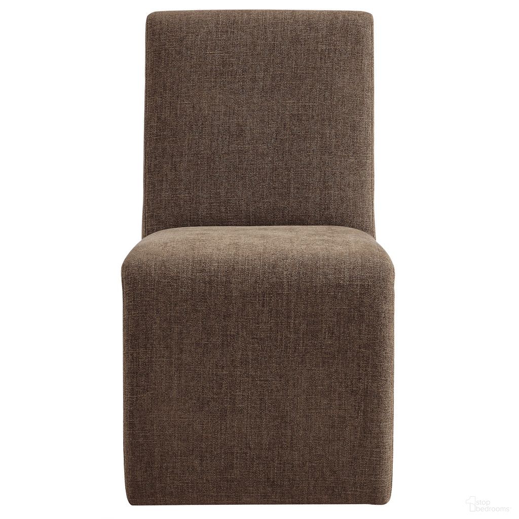 The appearance of Emory Fabric Upholstered Dining Side Chair In Mocha designed by Modway in the modern / contemporary interior design. This mocha piece of furniture was selected by 1StopBedrooms from Emory Collection to add a touch of cosiness and style into your home. Sku: EEI-7185-MOC. Material: Upholstered. Chair Type: Side Chair.