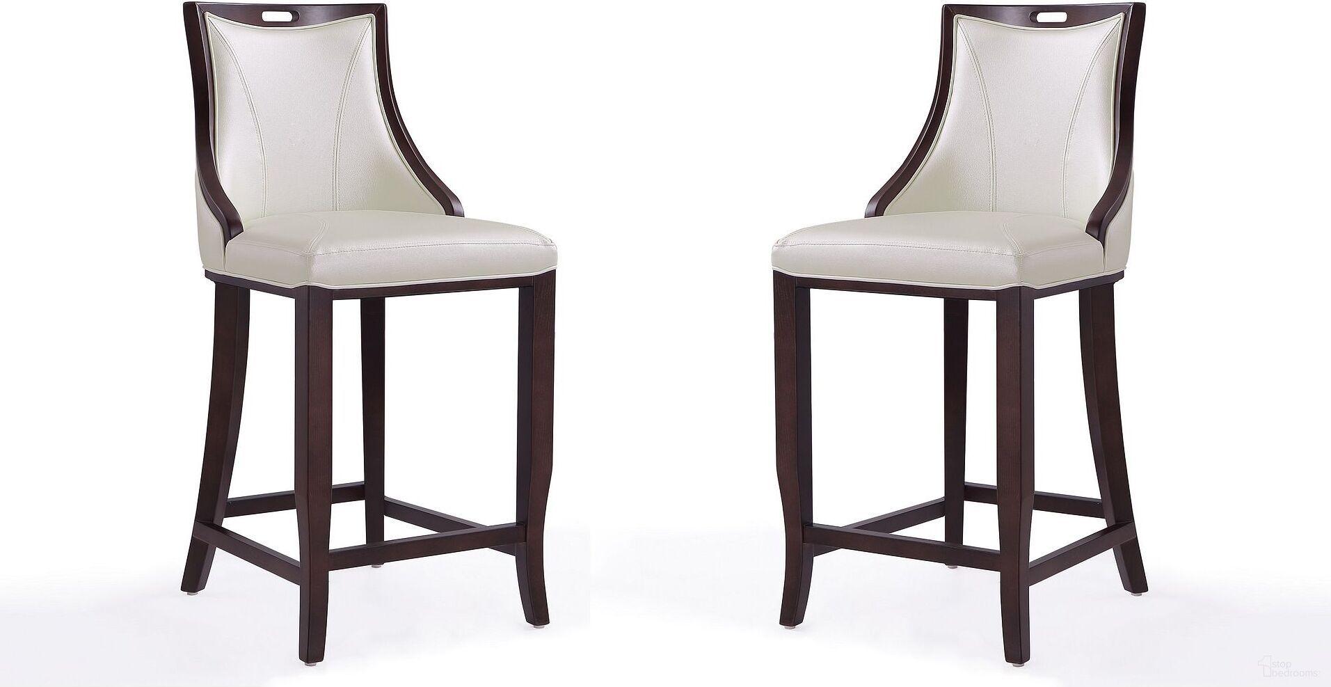 The appearance of Emperor Bar Stool in Pearl White and Walnut (Set of 2) designed by Manhattan Comfort in the traditional interior design. This pearl white piece of furniture was selected by 1StopBedrooms from Emperor Collection to add a touch of cosiness and style into your home. Sku: BS008-PW;BS008-PW. Material: Wood.