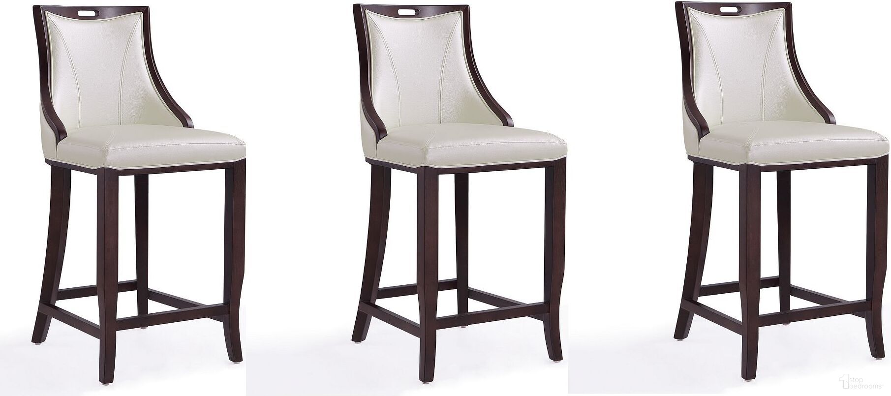 The appearance of Emperor Bar Stool in Pearl White and Walnut (Set of 3) designed by Manhattan Comfort in the traditional interior design. This pearl white piece of furniture was selected by 1StopBedrooms from Emperor Collection to add a touch of cosiness and style into your home. Sku: BS008-PW;BS008-PW;BS008-PW. Material: Wood.