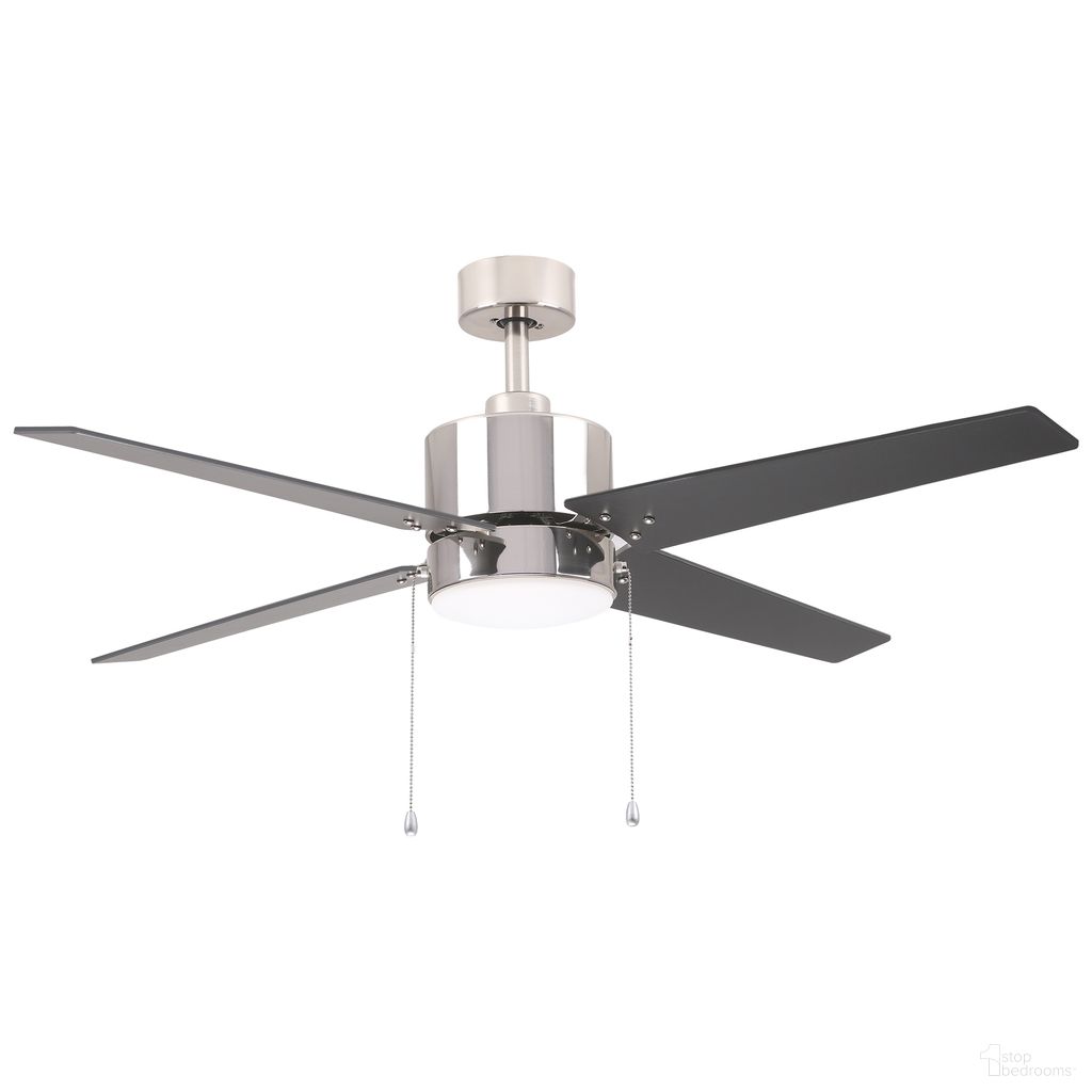 The appearance of Empire 52 Inch 4-Blade Ceiling Fan with LED Light and Pull Chain In Black and Brushed Nickel designed by Carro USA in the modern / contemporary interior design. This black and brushed nickel piece of furniture was selected by 1StopBedrooms from Empire Collection to add a touch of cosiness and style into your home. Sku: VWGA-524A3-L12-S2-1. Material: Plywood.