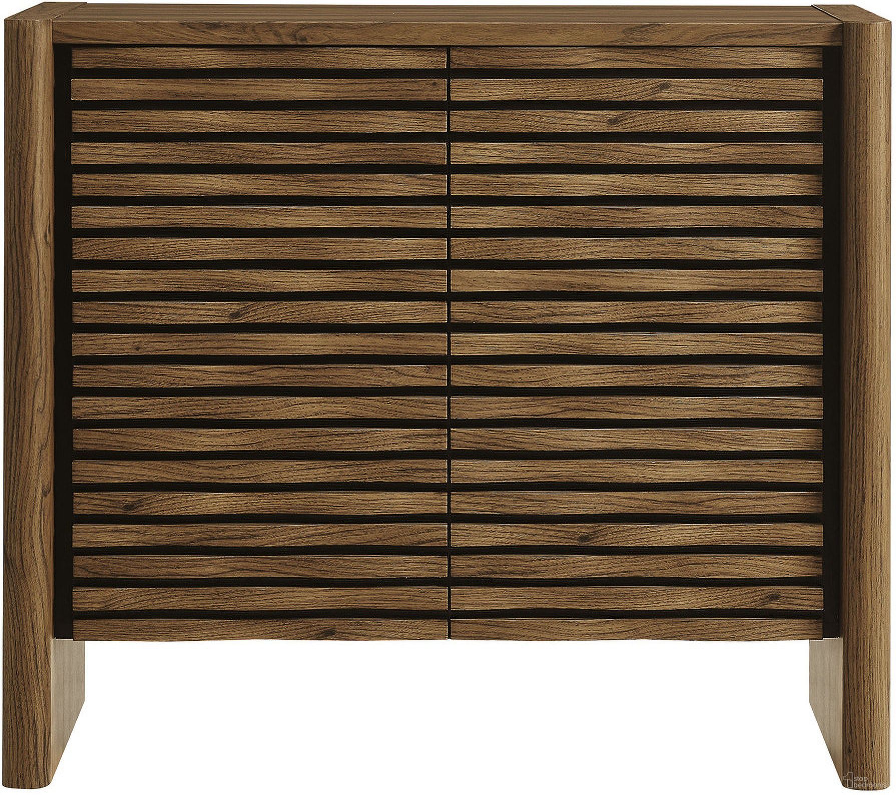 The appearance of Emric Wave Accent Cabinet In Walnut designed by Modway in the modern / contemporary interior design. This walnut piece of furniture was selected by 1StopBedrooms from Emric Collection to add a touch of cosiness and style into your home. Sku: EEI-7444-WAL. Material: Laminate.