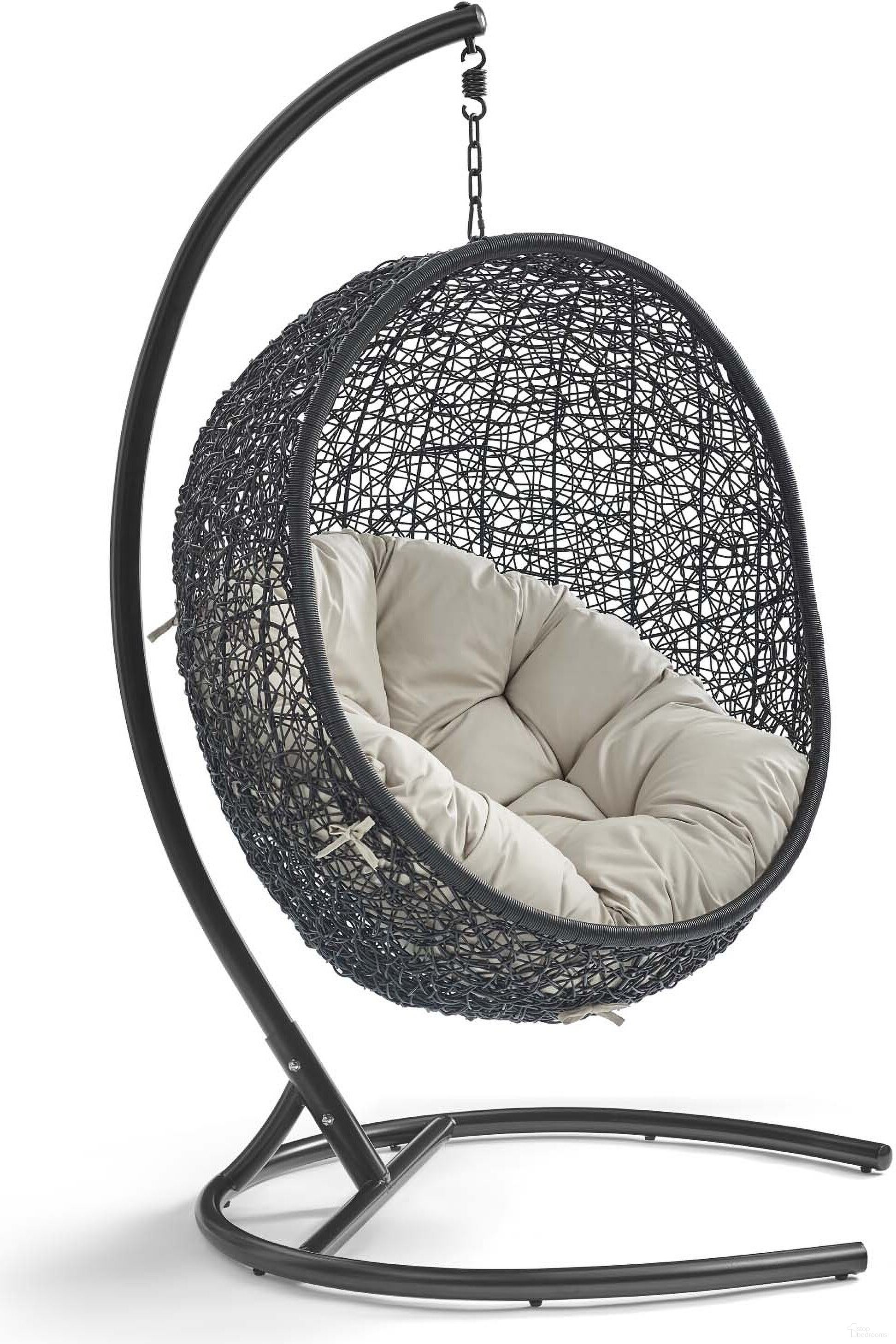 The appearance of Encase Beige Swing Outdoor Patio Lounge Chair designed by Modway in the modern / contemporary interior design. This beige piece of furniture  was selected by 1StopBedrooms from Encase Collection to add a touch of cosiness and style into your home. Sku: EEI-739-BEI-SET. Material: Aluminum.
