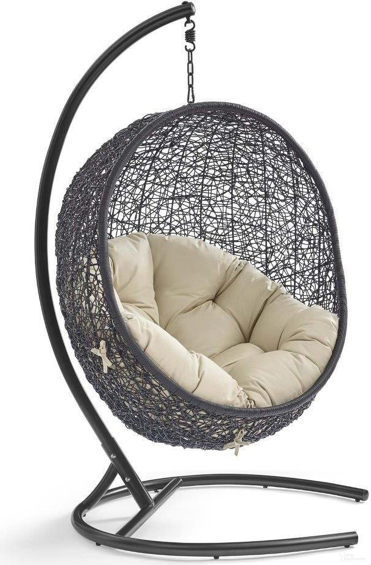 The appearance of Encase Sunbrella Swing Outdoor Patio Lounge Chair In White designed by Modway in the modern / contemporary interior design. This white piece of furniture was selected by 1StopBedrooms from Encase Collection to add a touch of cosiness and style into your home. Sku: EEI-3943-BLK-BEI. Material: Aluminum.