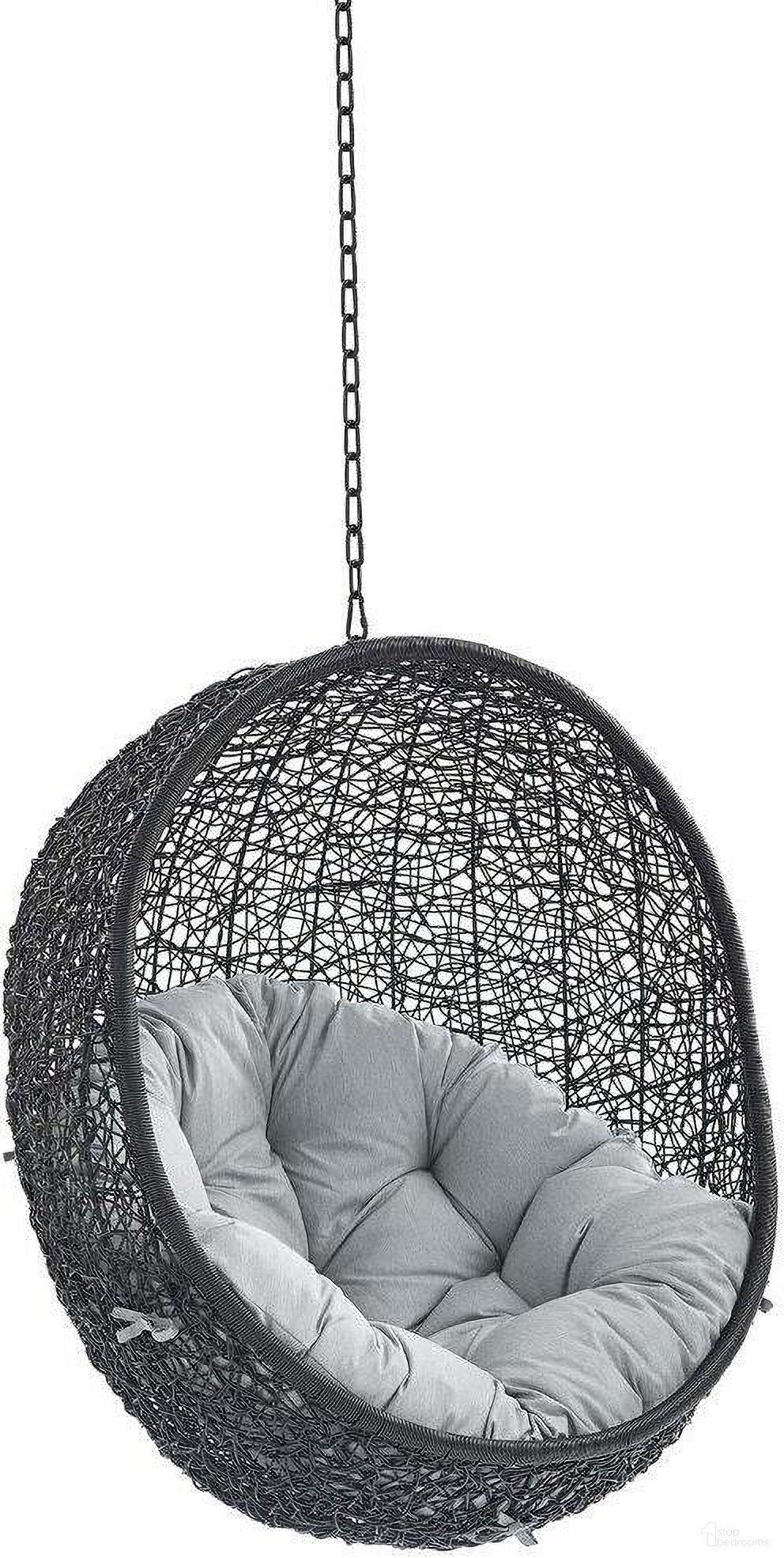 The appearance of Encase Swing Outdoor Patio Lounge Chair Without Stand In Black and Beige designed by Modway in the modern / contemporary interior design. This black and beige piece of furniture was selected by 1StopBedrooms from Encase Collection to add a touch of cosiness and style into your home. Sku: EEI-3636-BLK-GRY. Material: Steel.