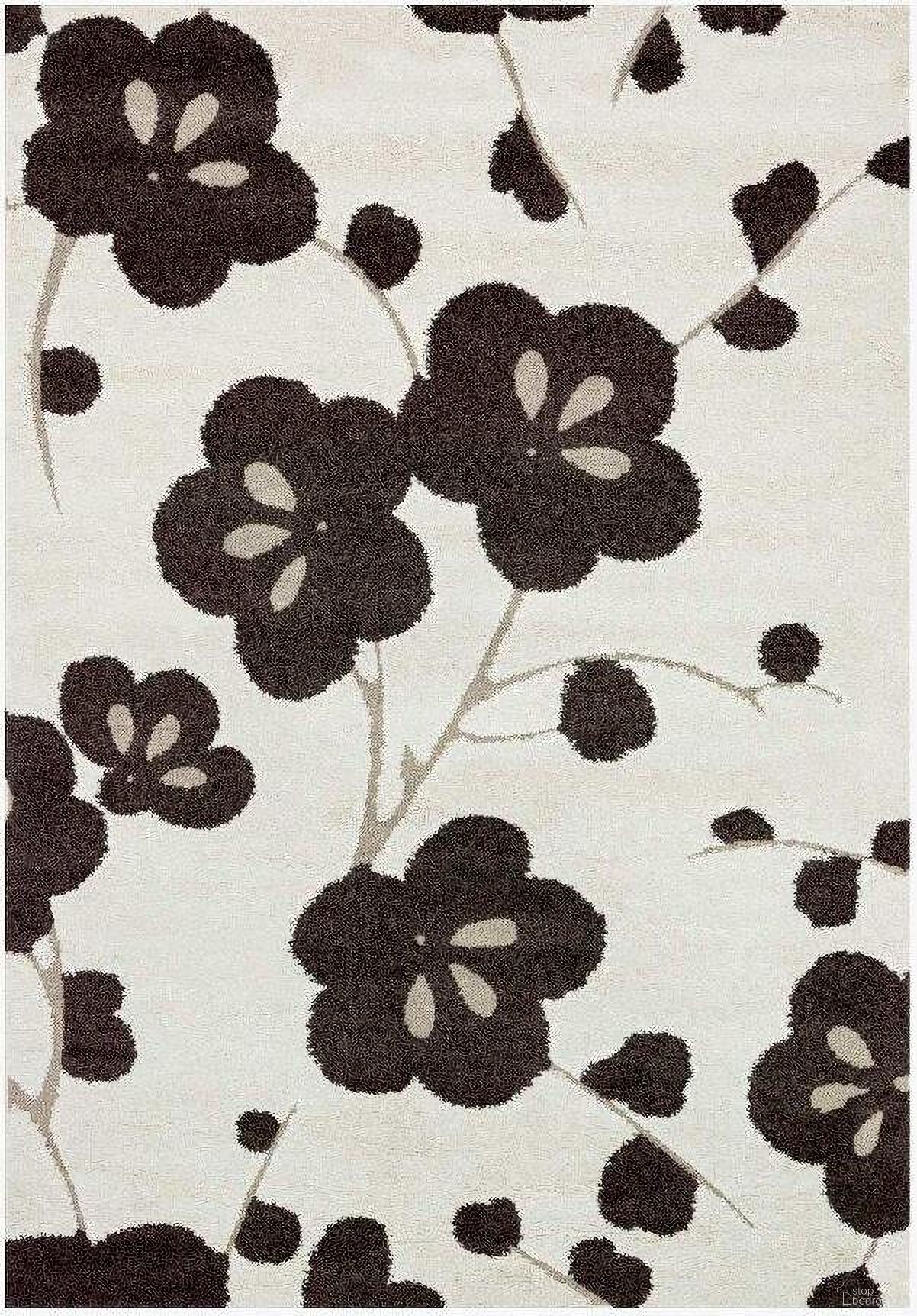 Enchant Ivory/Expresso 1'6" x 1'6" Rug