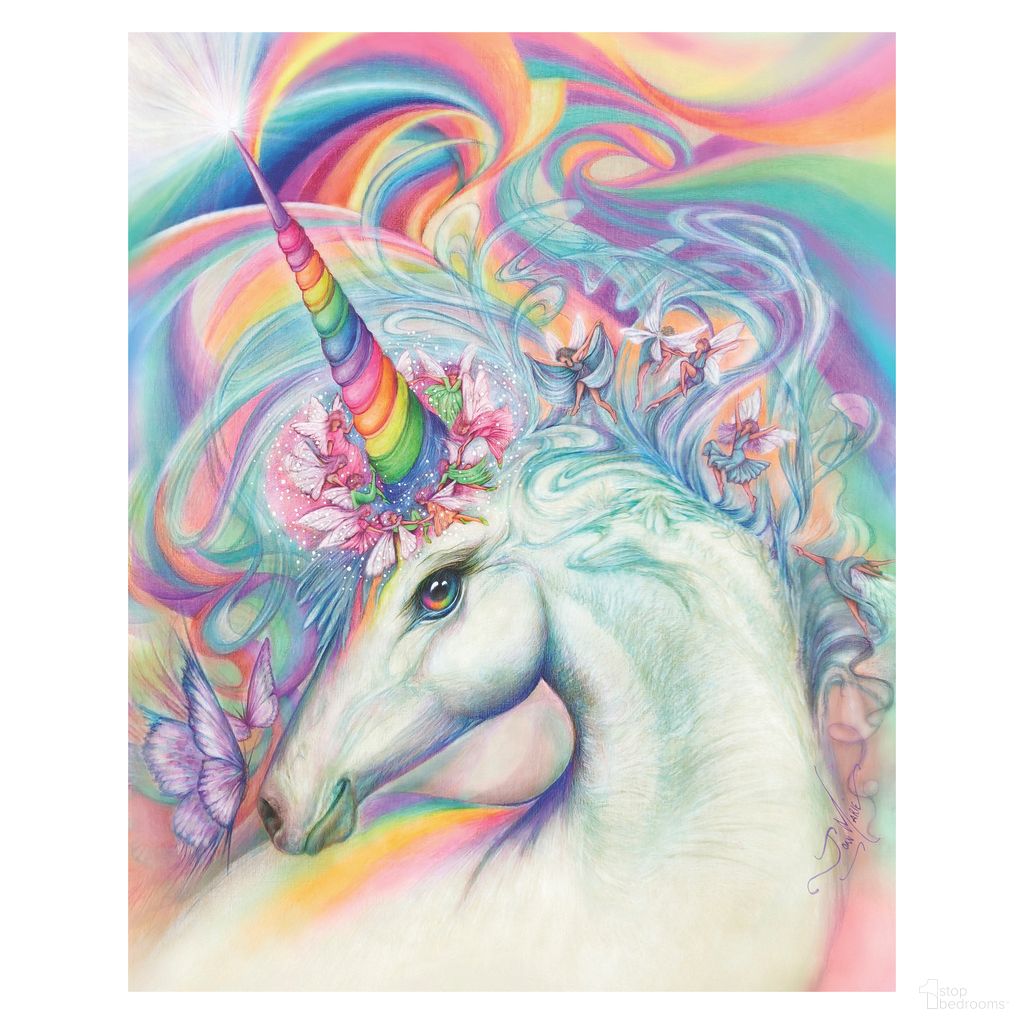 Enchanted Rainbow Unicorn Whimsy Canvas Wall Art In Multi