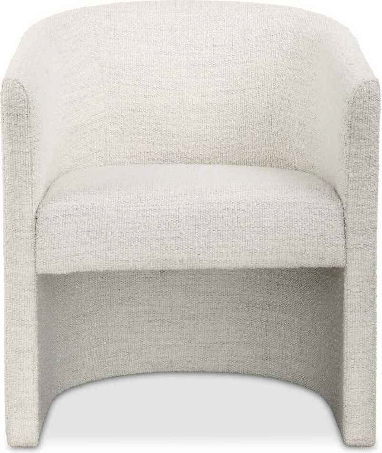 The appearance of Encompass Fabric Dining Chair In White designed by Uttermost in the coastal interior design. This white piece of furniture was selected by 1StopBedrooms from Encompass Collection to add a touch of cosiness and style into your home. Sku: 23798. Material: Wood. Chair Type: Arm Chair.