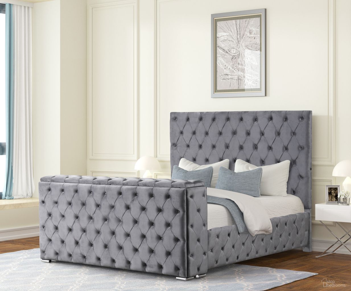 Encore Queen Panel Bed In Gray