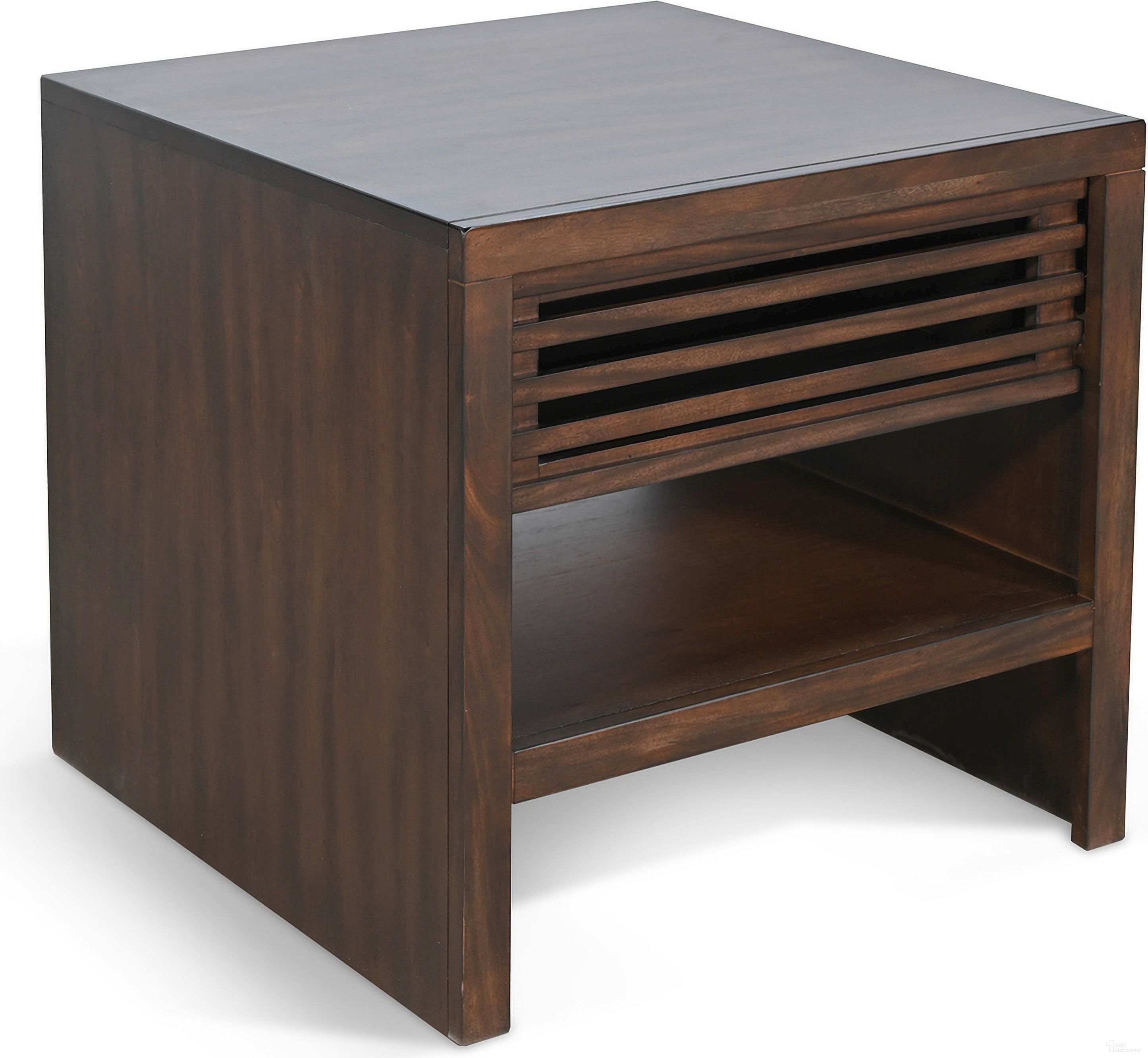 The appearance of End Table with Drawer In Coffee Bean designed by Sunny Designs in the modern / contemporary interior design. This coffee bean piece of furniture  was selected by 1StopBedrooms from 3192 Collection to add a touch of cosiness and style into your home. Sku: 3192CB-E. Material: Solid Wood.