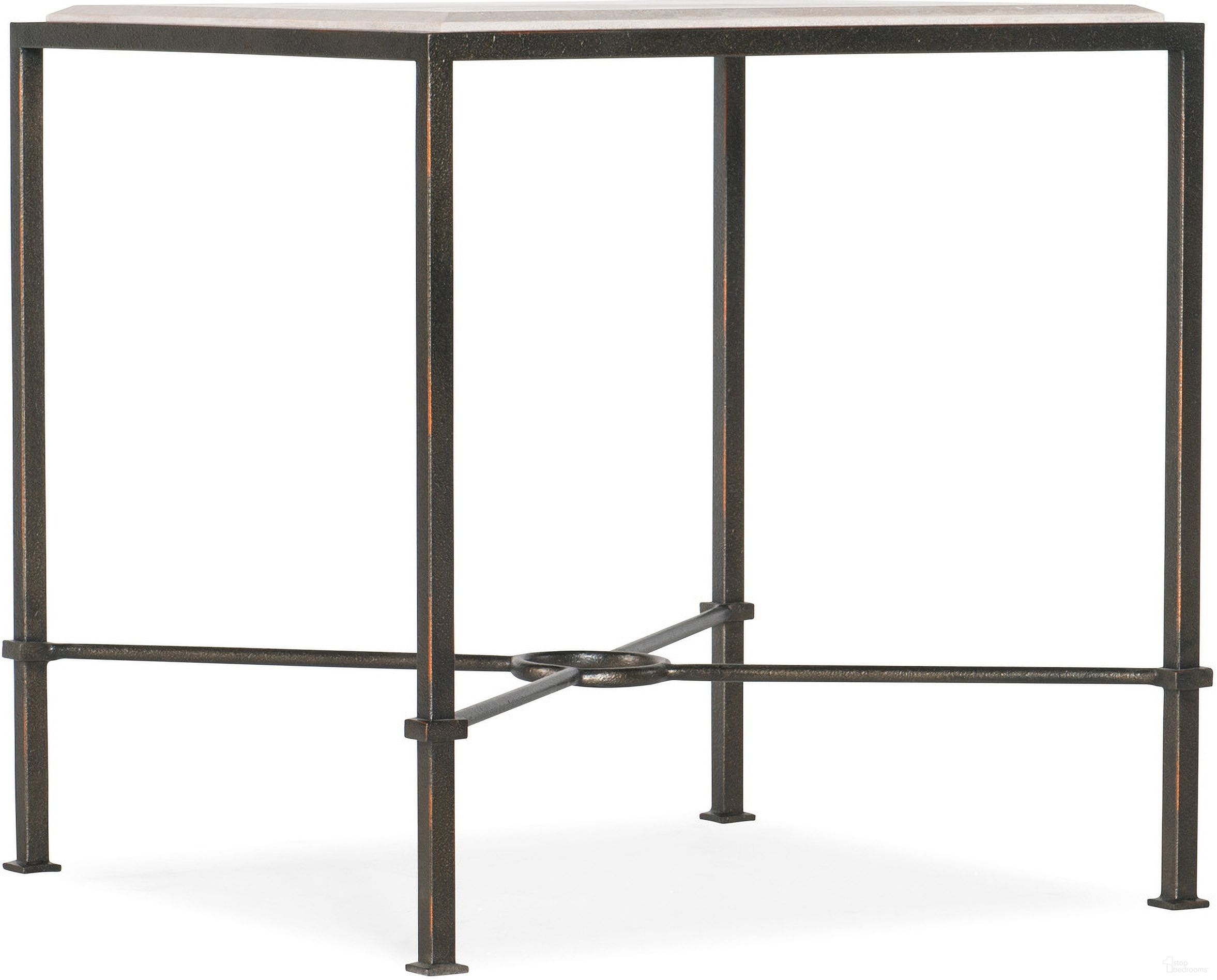 The appearance of Melange End Table designed by Hooker in the transitional interior design. This gray piece of furniture was selected by 1StopBedrooms from Melange Collection to add a touch of cosiness and style into your home. Sku: 5914-80113-00. Material: Marble.