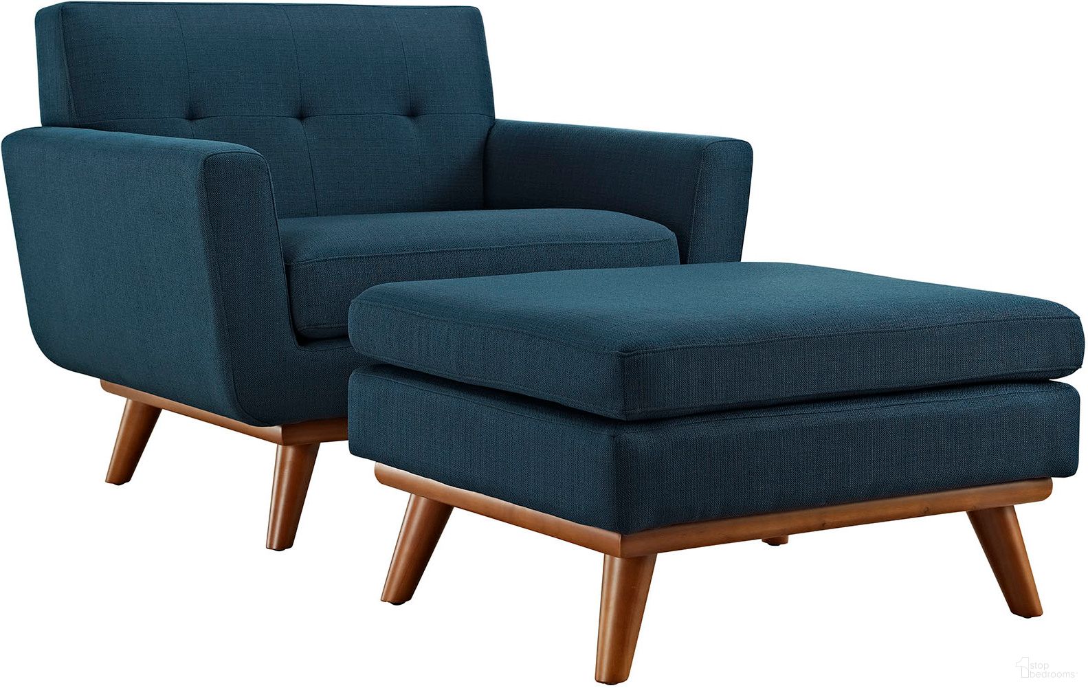 Engage Azure 2 Piece Arm Chair and Ottoman