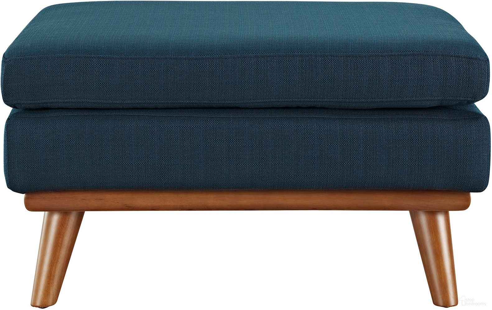 The appearance of Engage Azure Upholstered Fabric Ottoman designed by Modway in the modern / contemporary interior design. This azure piece of furniture was selected by 1StopBedrooms from Engage Collection to add a touch of cosiness and style into your home. Sku: EEI-1797-AZU. Material: Wood.