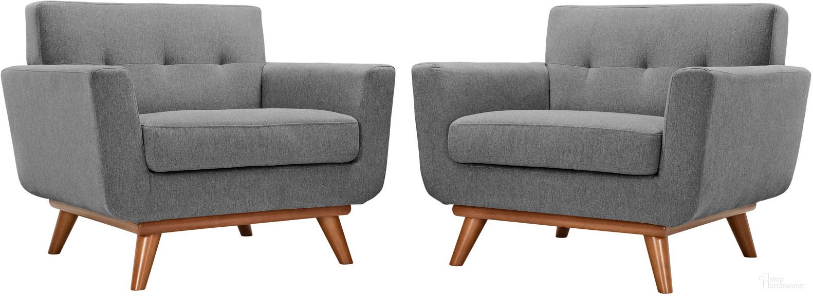 The appearance of Engage Gray Arm Chair Wood Set of 2 In Light Gray designed by Modway in the modern / contemporary interior design. This light gray piece of furniture was selected by 1StopBedrooms from Engage Collection to add a touch of cosiness and style into your home. Sku: EEI-1178-GRY-Y;EEI-1178-GRY-Y. Material: Polyester.