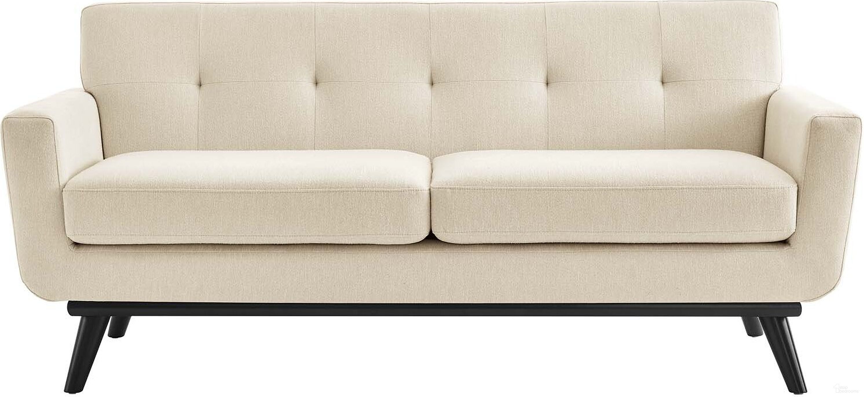 The appearance of Engage Herringbone Fabric Loveseat In Beige designed by Modway in the modern / contemporary interior design. This beige piece of furniture was selected by 1StopBedrooms from Engage Collection to add a touch of cosiness and style into your home. Sku: EEI-5759-BEI. Material: Wood.
