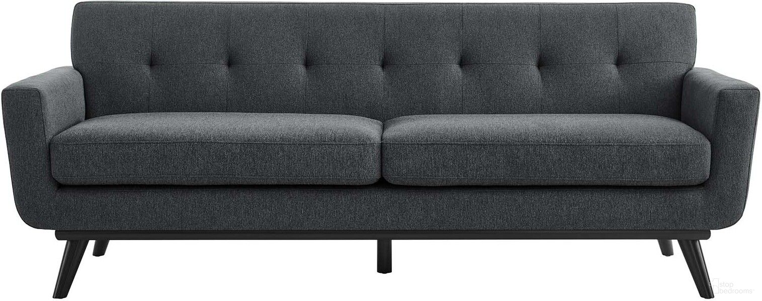 The appearance of Engage Herringbone Fabric Sofa In Charcoal designed by Modway in the modern / contemporary interior design. This charcoal piece of furniture  was selected by 1StopBedrooms from Engage Collection to add a touch of cosiness and style into your home. Sku: EEI-5760-CHA. Material: Wood.