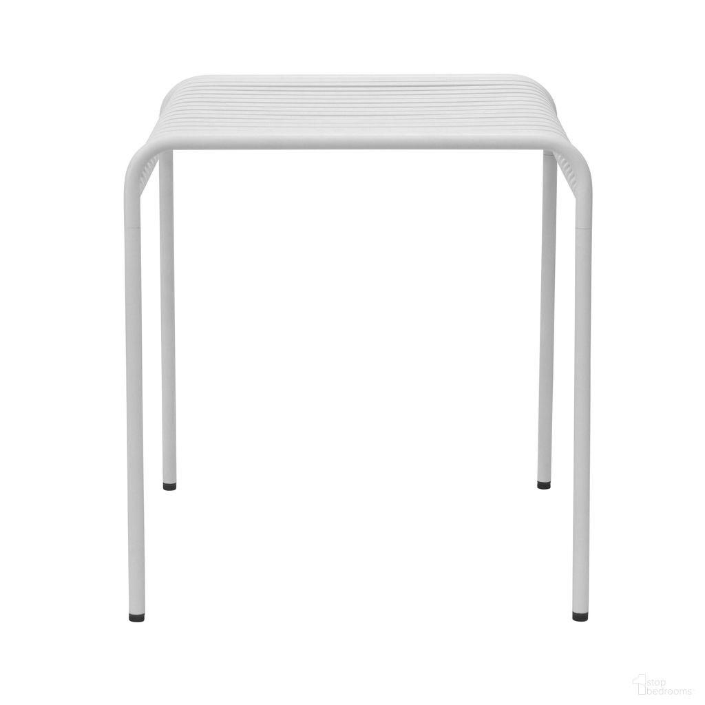The appearance of Enid 28 Inch Outdoor Table In White designed by Euro Style in the modern / contemporary interior design. This white piece of furniture was selected by 1StopBedrooms from Enid Collection to add a touch of cosiness and style into your home. Sku: 90734-WHT. Table Base Style: Legs. Table Top Shape: Square. Material: Steel. Size: 28" x 28".