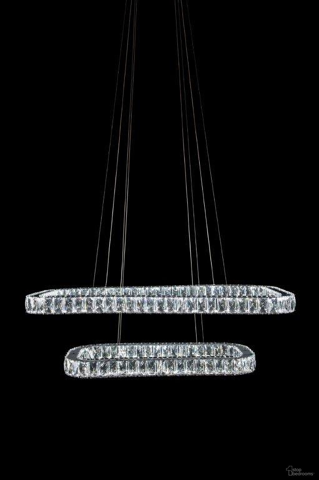The appearance of Enterprise - LED Chandelier designed by Michael Amini in the modern / contemporary interior design. This silver piece of furniture was selected by 1StopBedrooms from Lighting Collection to add a touch of cosiness and style into your home. Sku: LT-CH805. Material: Metal.