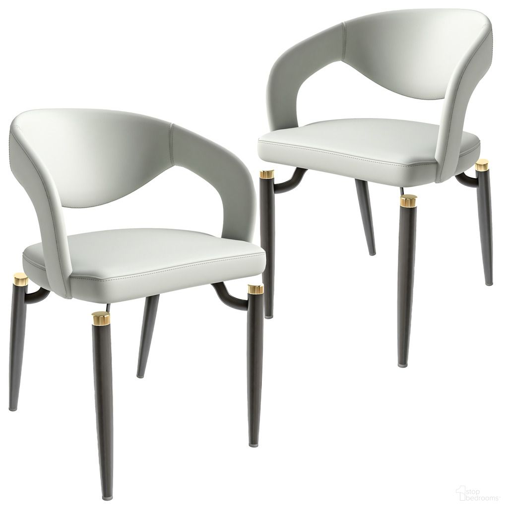 Entice Modern Dining Chair Set of 2 In Grey