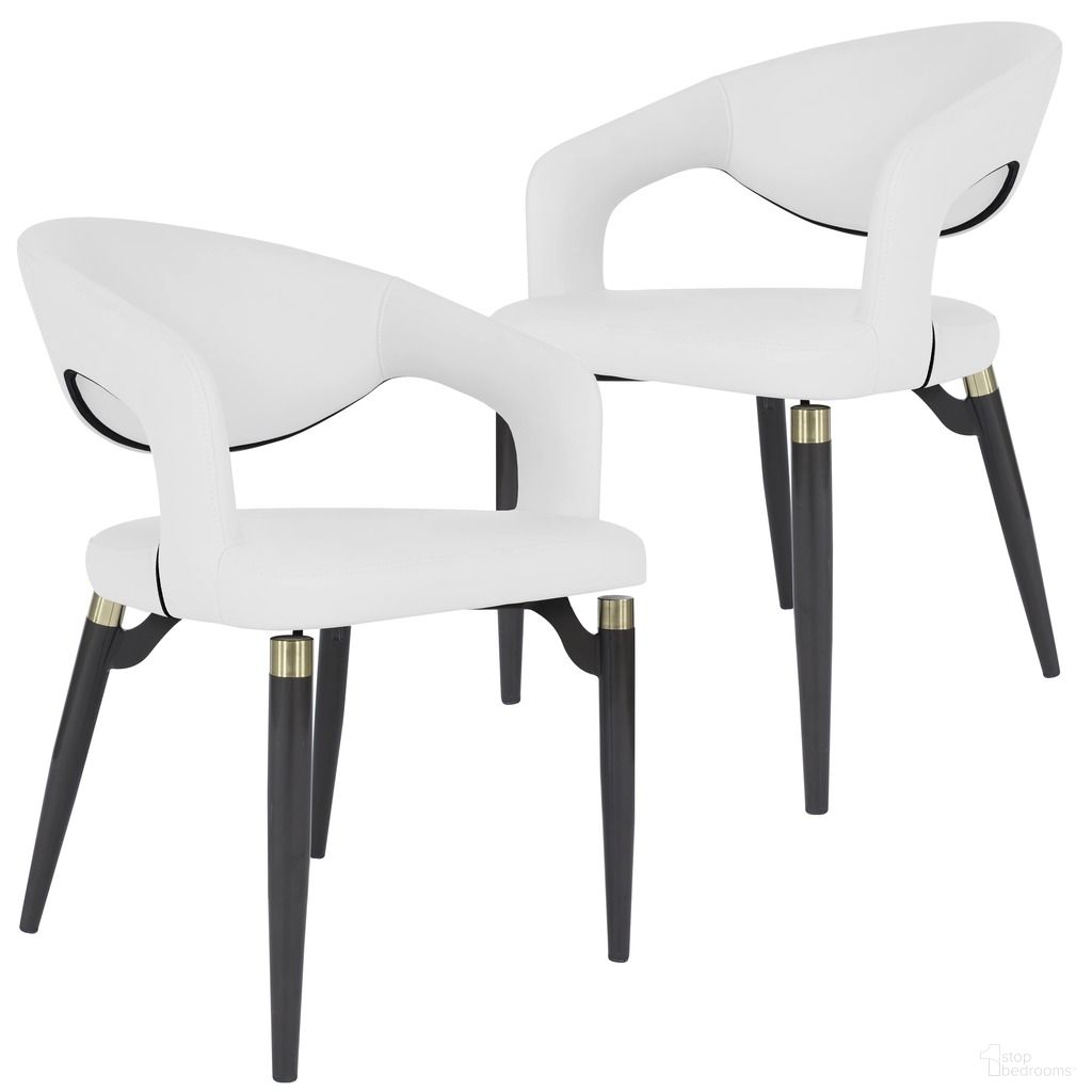The appearance of Entice Modern Dining Chair Set of 2 In White designed by LeisureMod in the modern / contemporary interior design. This white piece of furniture was selected by 1StopBedrooms from Entice Collection to add a touch of cosiness and style into your home. Sku: EC60W-2. Material: Leather. Chair Type: Arm Chair.