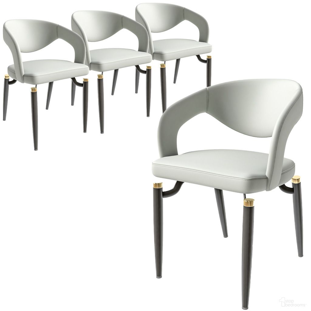 Entice Modern Dining Chair Set of 4 In Grey