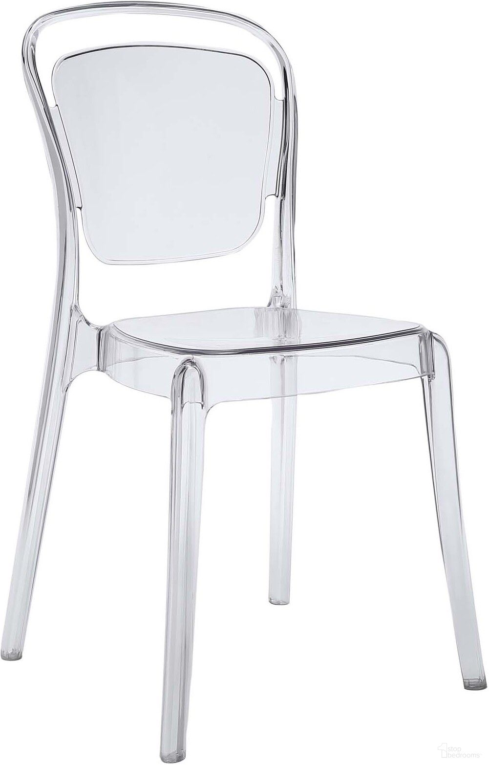 The appearance of Entreat Clear Dining Side Chair designed by Modway in the modern / contemporary interior design. This clear piece of furniture  was selected by 1StopBedrooms from Entreat Collection to add a touch of cosiness and style into your home. Sku: EEI-1070-CLR. Chair Type: Side Chair.