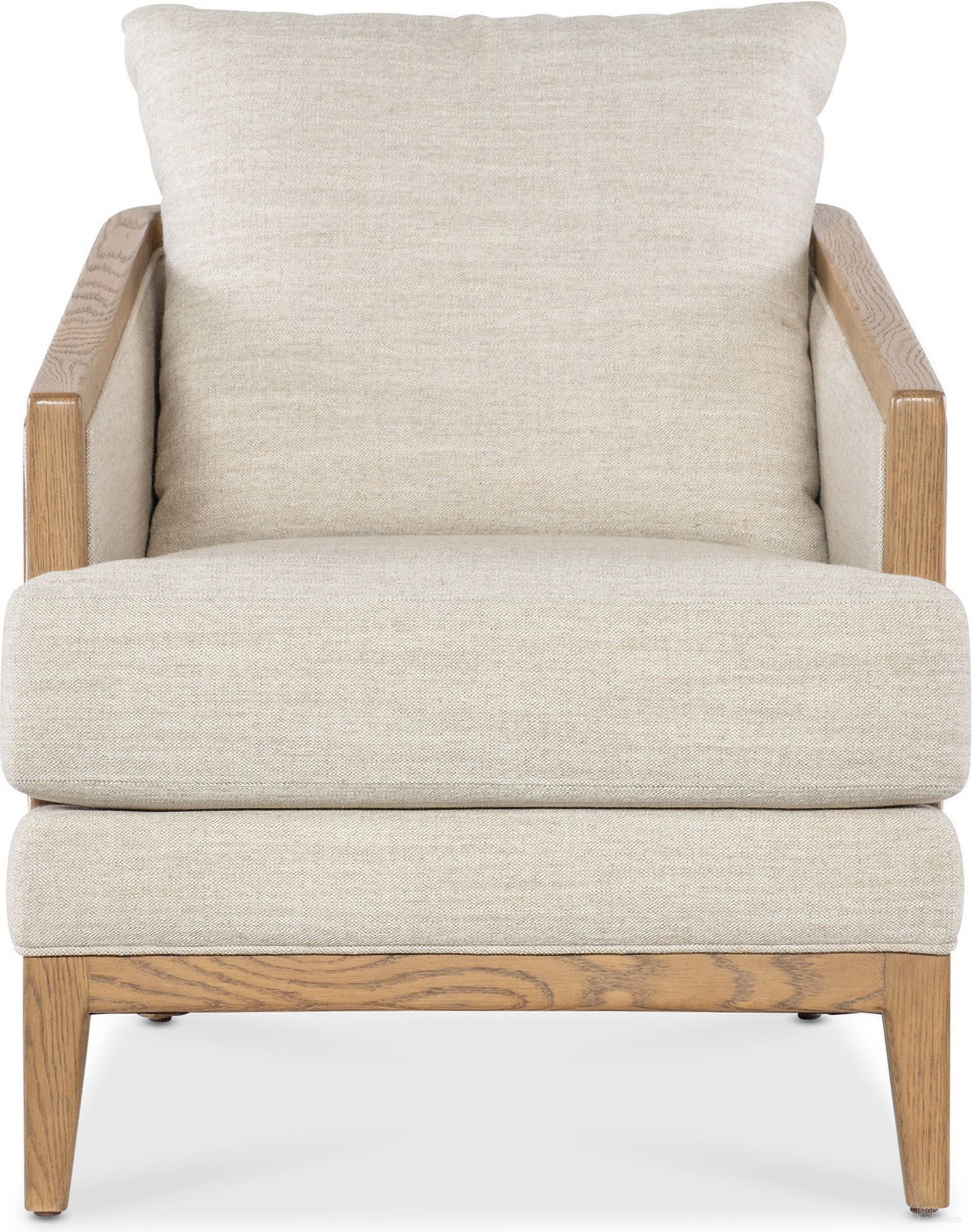 The appearance of Enveyed Stationary Chair In Beige designed by Hooker in the transitional interior design. This beige piece of furniture  was selected by 1StopBedrooms from SS Collection to add a touch of cosiness and style into your home. Sku: SS224-01-413. Material: Fabric.