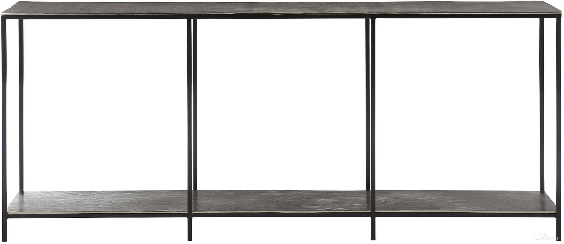 The appearance of Equinox Console Table designed by Bernhardt in the modern / contemporary interior design. This nickel/black piece of furniture was selected by 1StopBedrooms from Equinox Collection to add a touch of cosiness and style into your home. Sku: 305913. Material: Metal.