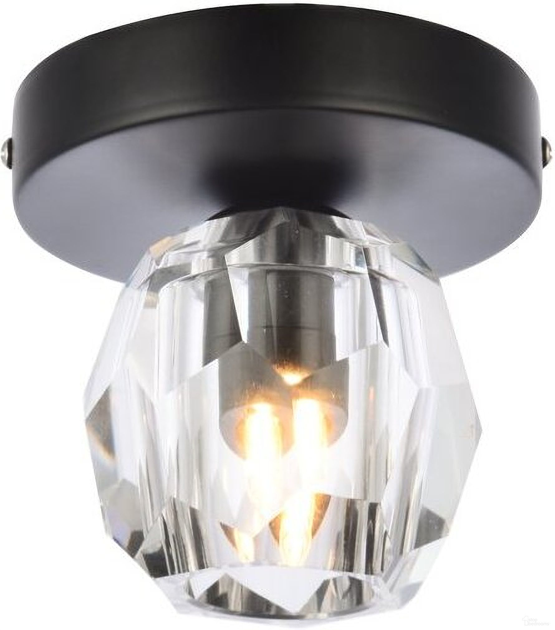 Eren 1 Light Black Flush Mount