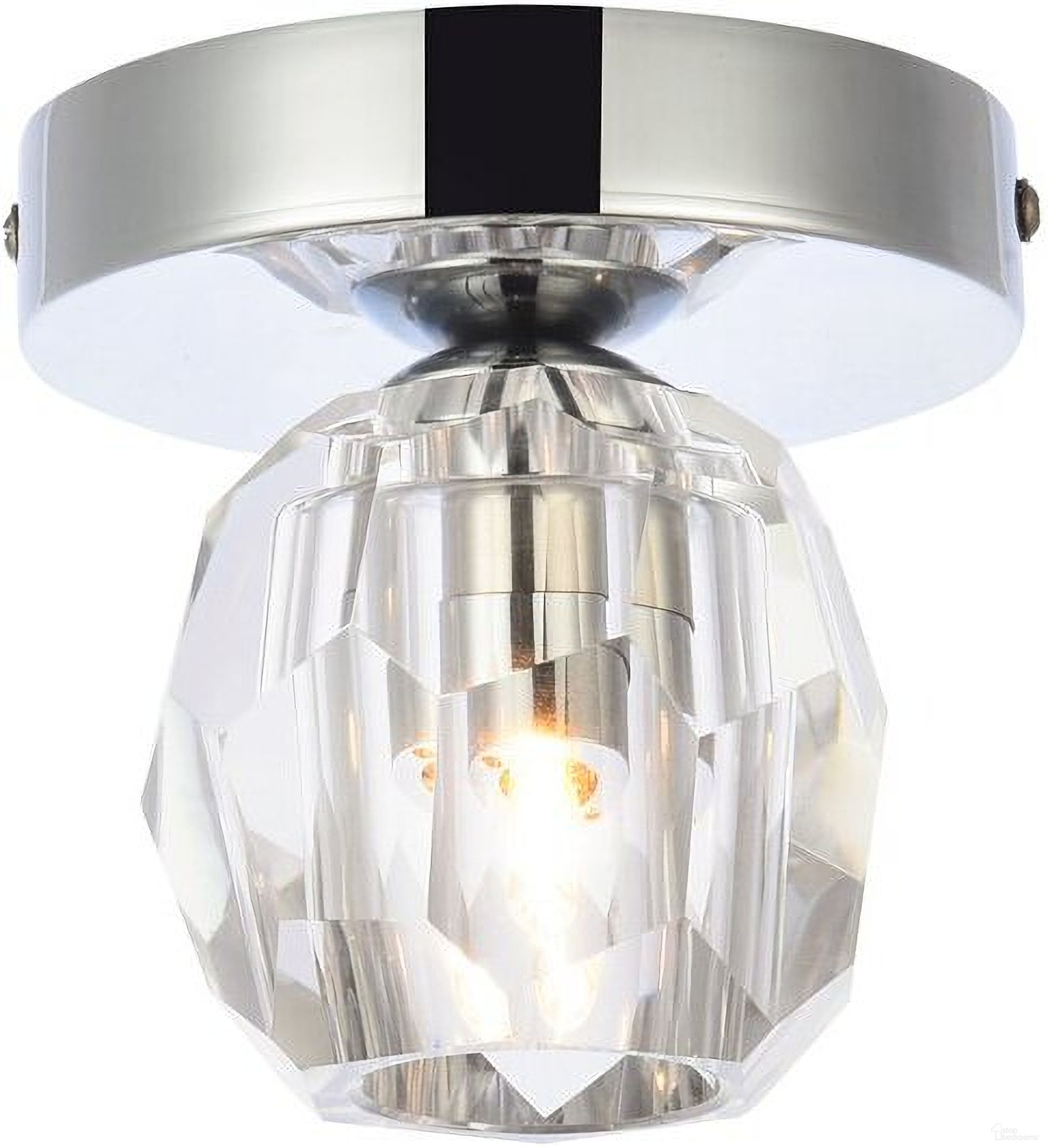 Eren 1 Light Chrome Flush Mount