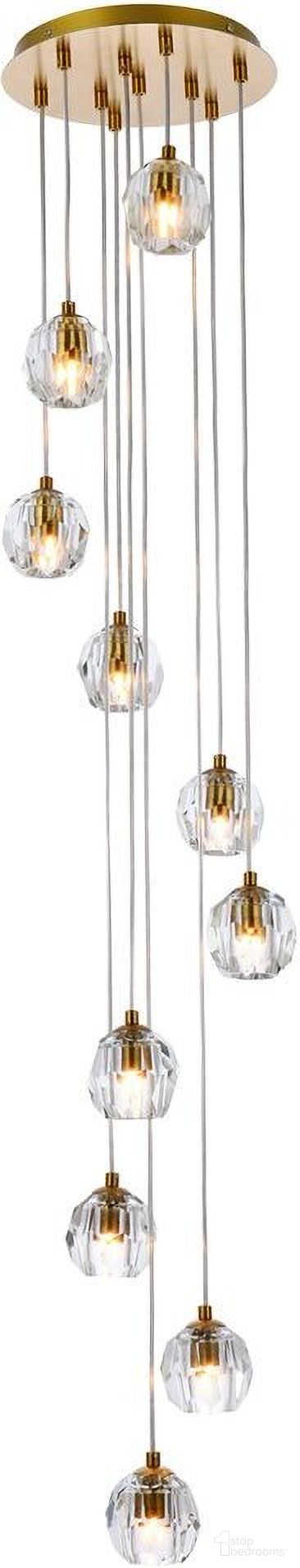 Eren 10 Lights Gold Pendant