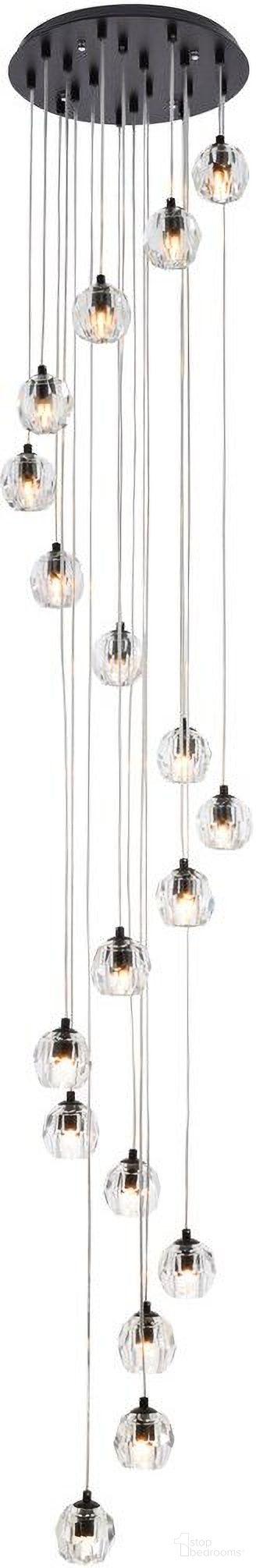 Eren 18 Lights Black Pendant 3505G15BK