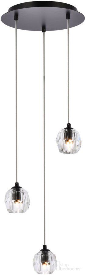 Eren 3 Lights Black Pendant 3505D12BK