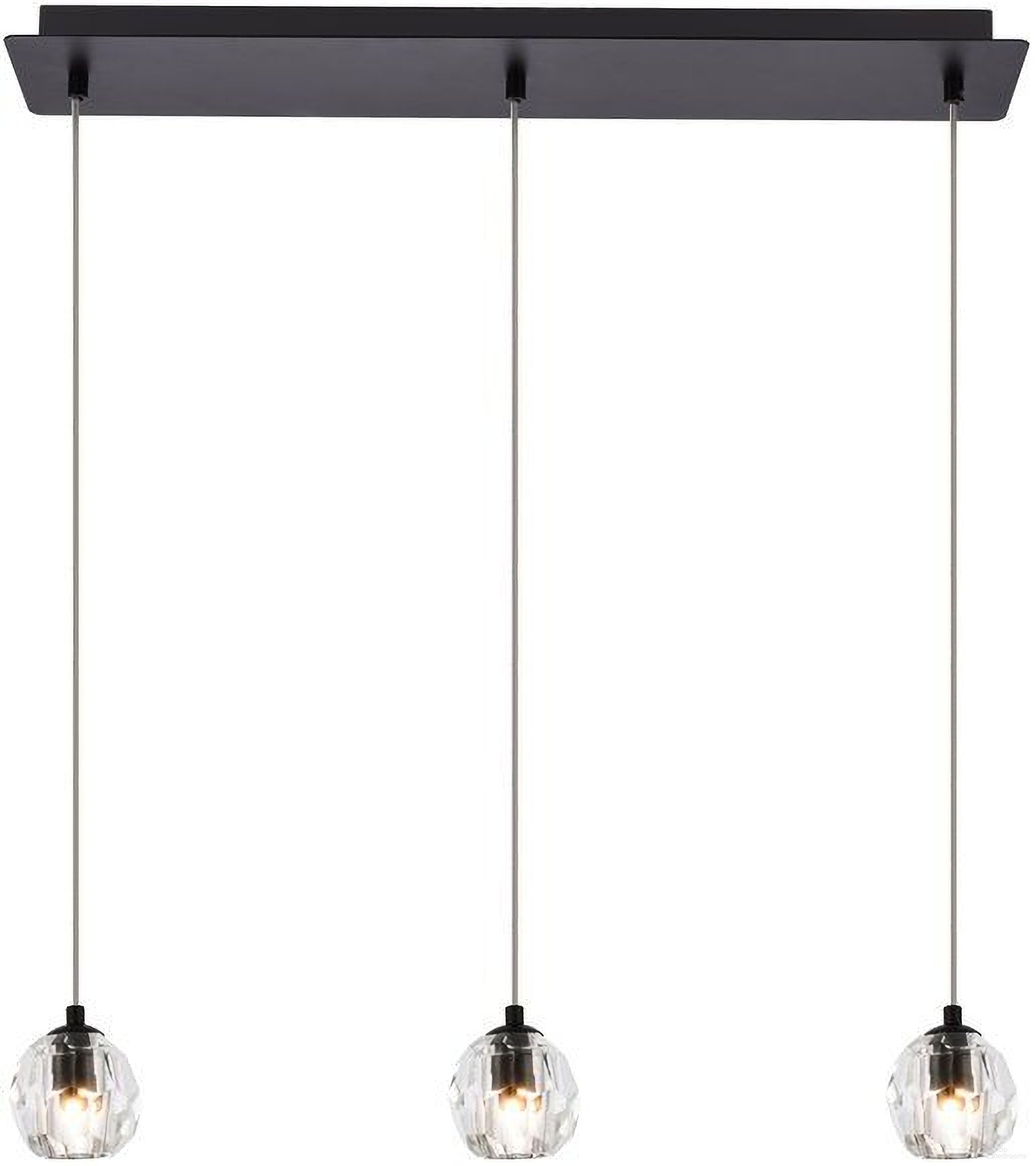 Eren 3 Lights Black Pendant 3505D28BK