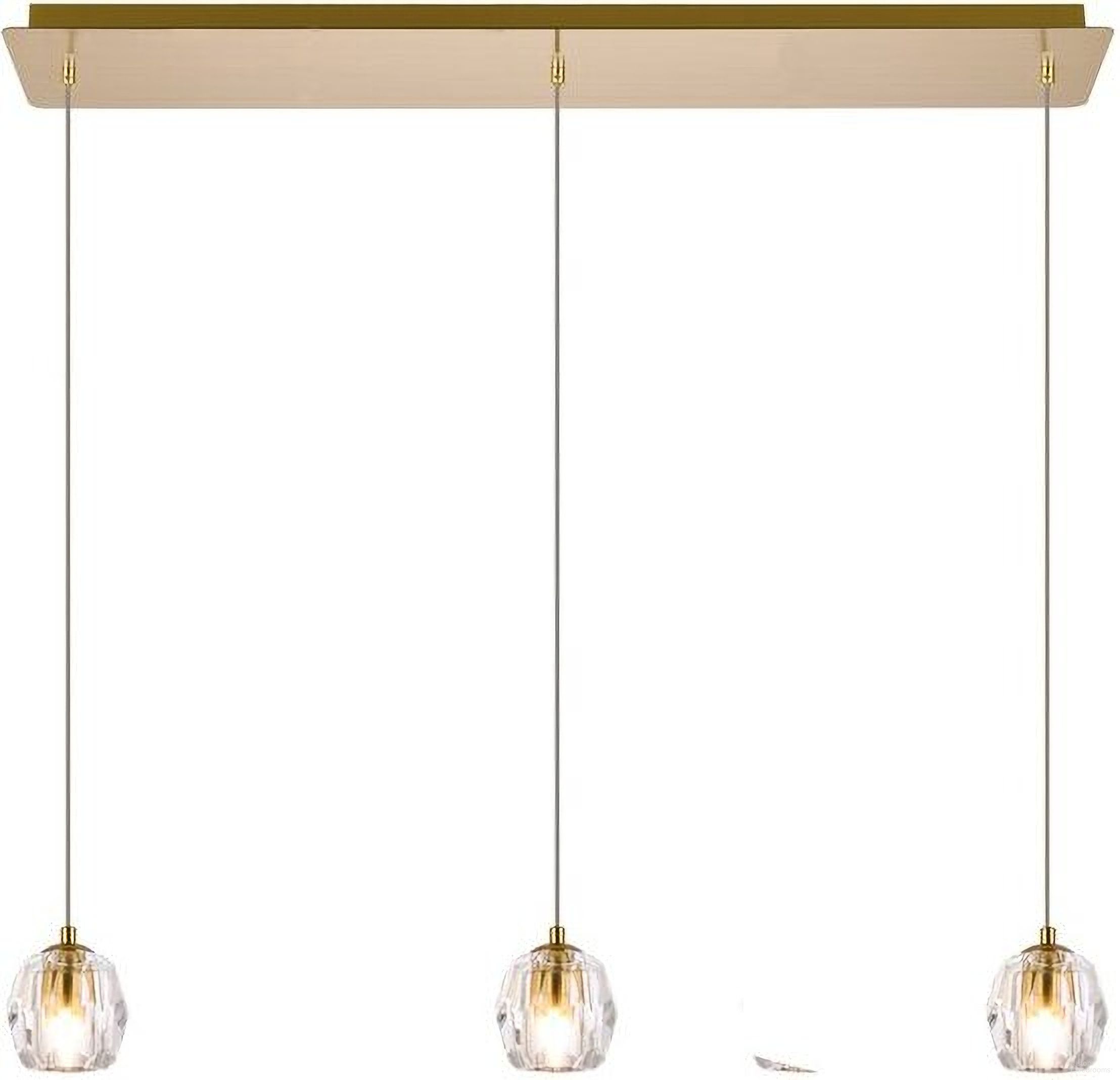 Eren 3 Lights Gold Pendant 3505D28G