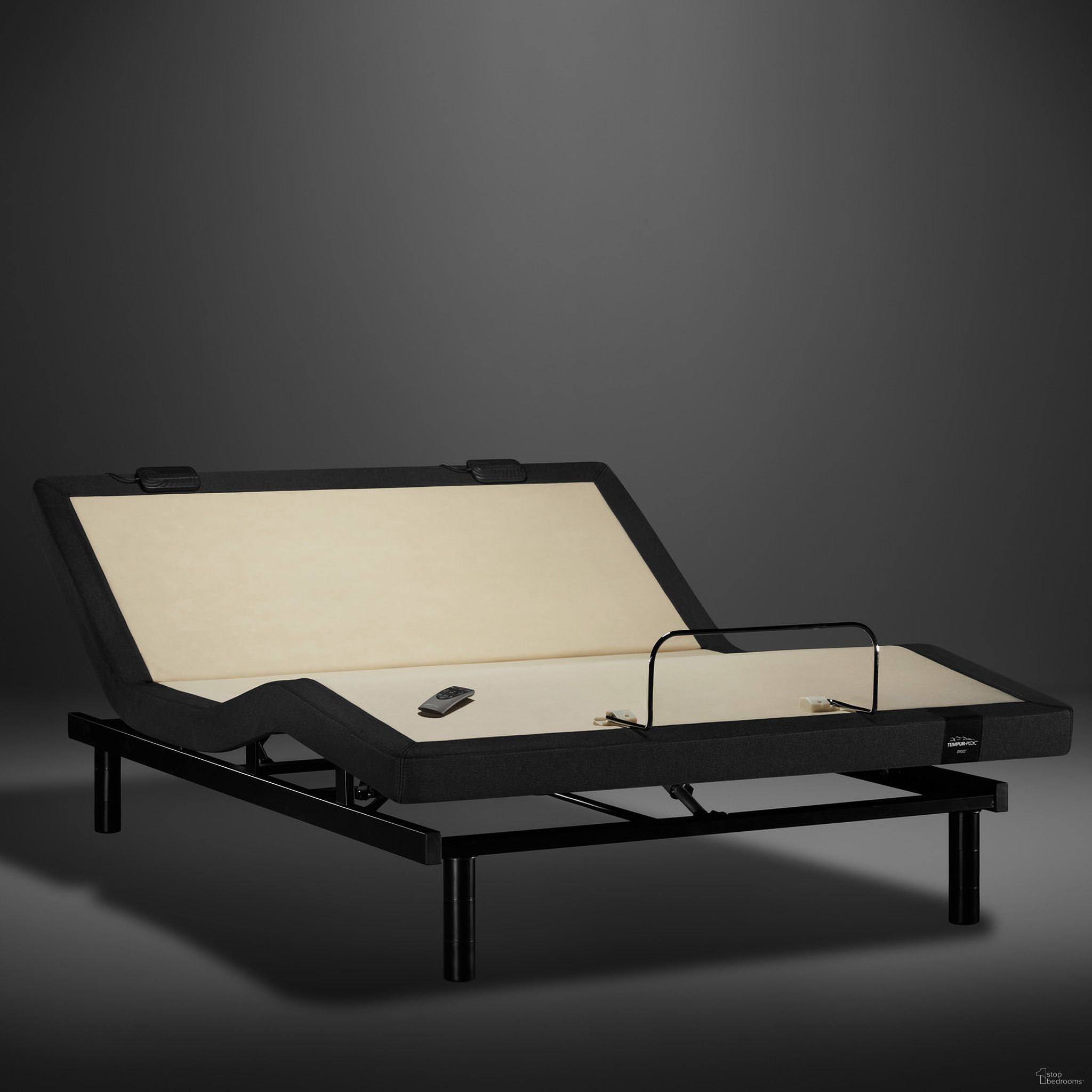 The appearance of Ergo Smart Queen Adjustable Mattress Frame designed by Tempur-Pedic in the modern / contemporary interior design. This gray piece of furniture was selected by 1StopBedrooms from Ergo Smart Collection to add a touch of cosiness and style into your home. Sku: 25553151. Material: Metal. Bed Size: Queen. Mattress Size: Queen.