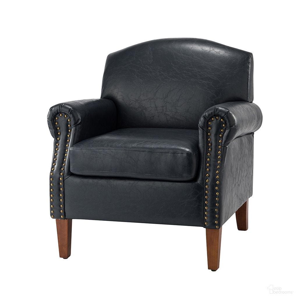 The appearance of Eric Armchair In Navy designed by Karat Home in the modern / contemporary interior design. This navy piece of furniture was selected by 1StopBedrooms from Eric Collection to add a touch of cosiness and style into your home. Sku: CHWH0413-NAVY. Material: Faux Leather.