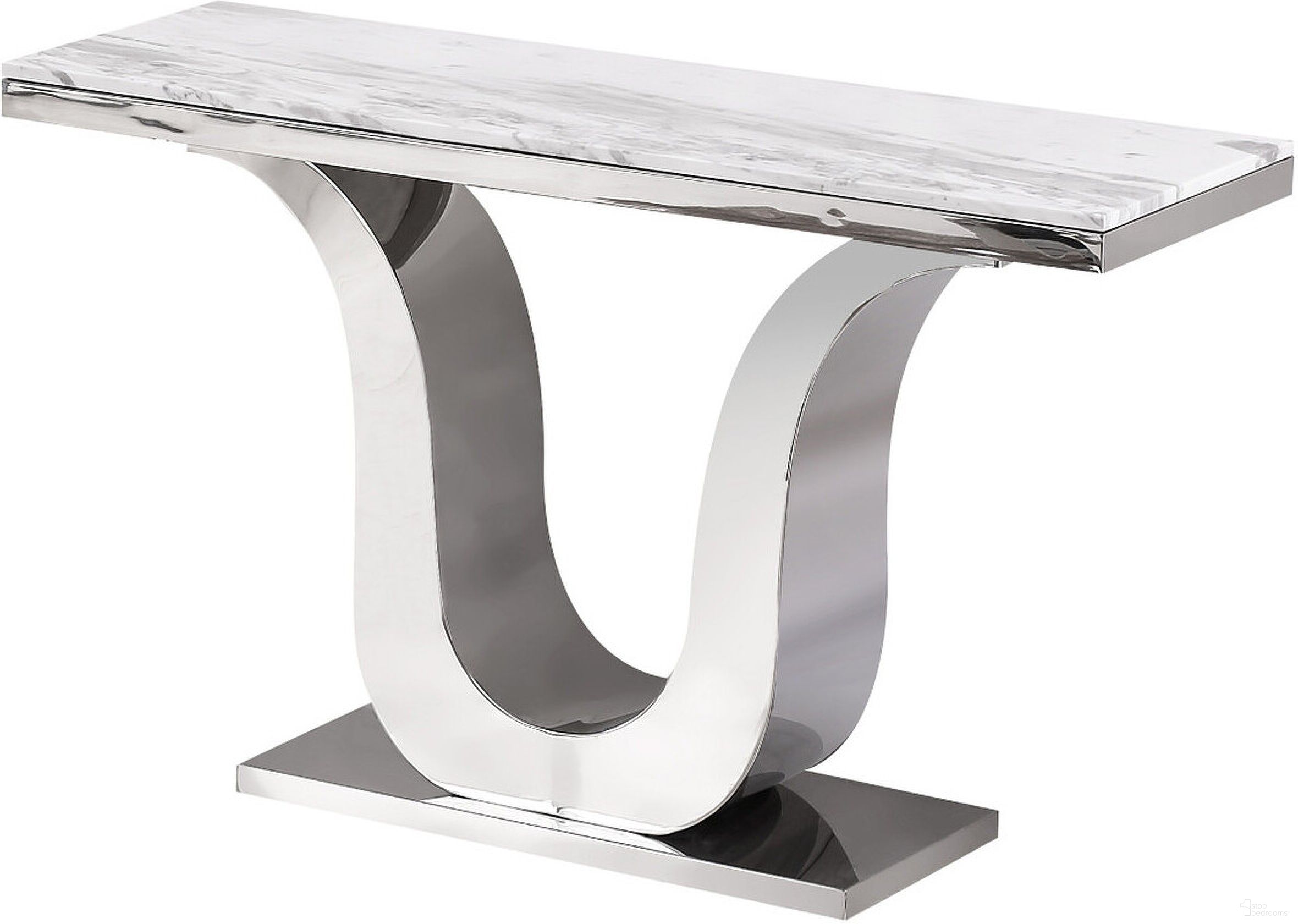 The appearance of Eric Genuine Console Table In White Marble and Silver Stainless Steel designed by Best Quality Furniture in the modern / contemporary interior design. This white and silver piece of furniture  was selected by 1StopBedrooms from Eric Collection to add a touch of cosiness and style into your home. Sku: CT29-1;CT29-2. Material: Marble.