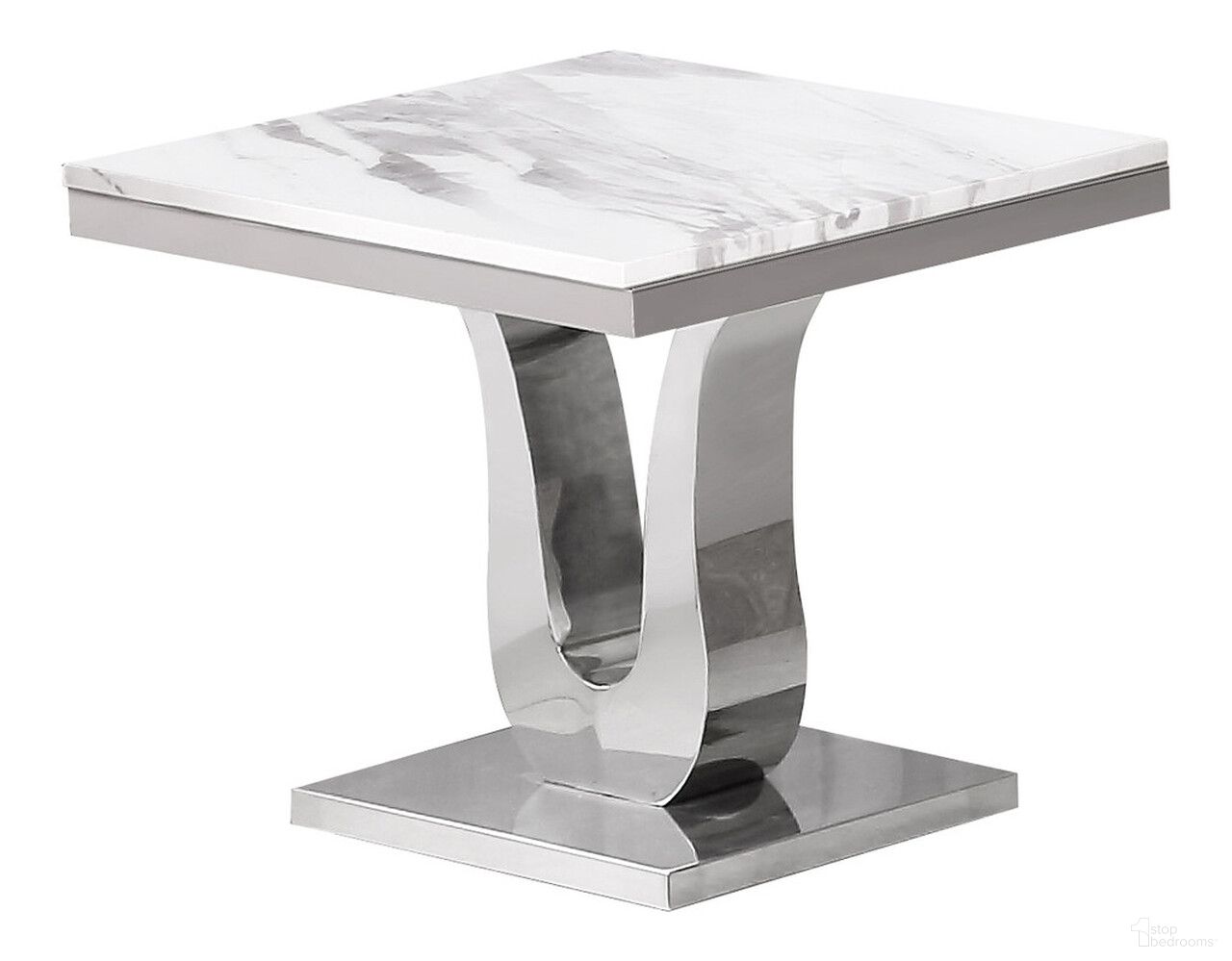 The appearance of Eric Genuine End Table In White Marble and Silver Stainless Steel designed by Best Quality Furniture in the modern / contemporary interior design. This white and silver piece of furniture  was selected by 1StopBedrooms from Eric Collection to add a touch of cosiness and style into your home. Sku: CT28-1;CT28-2. Material: Marble.