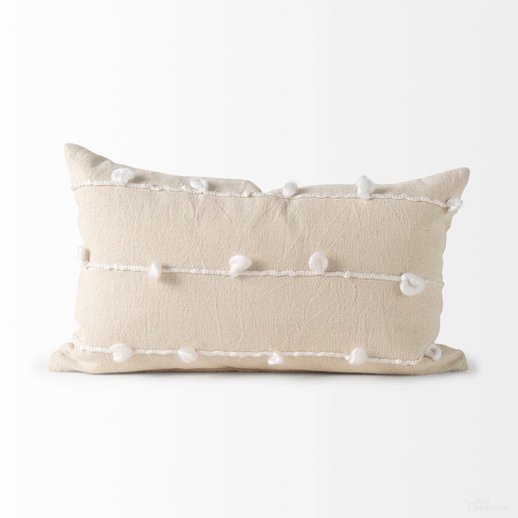 Erica Decorative Pillow Cover In White and Cream