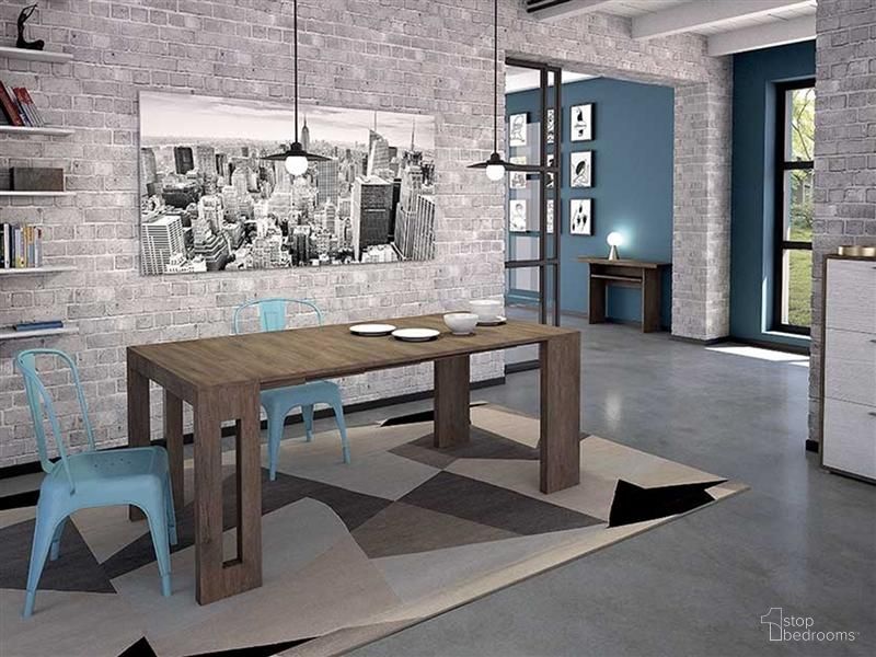Erika Dark Oak Melamine Extendable Dining Table