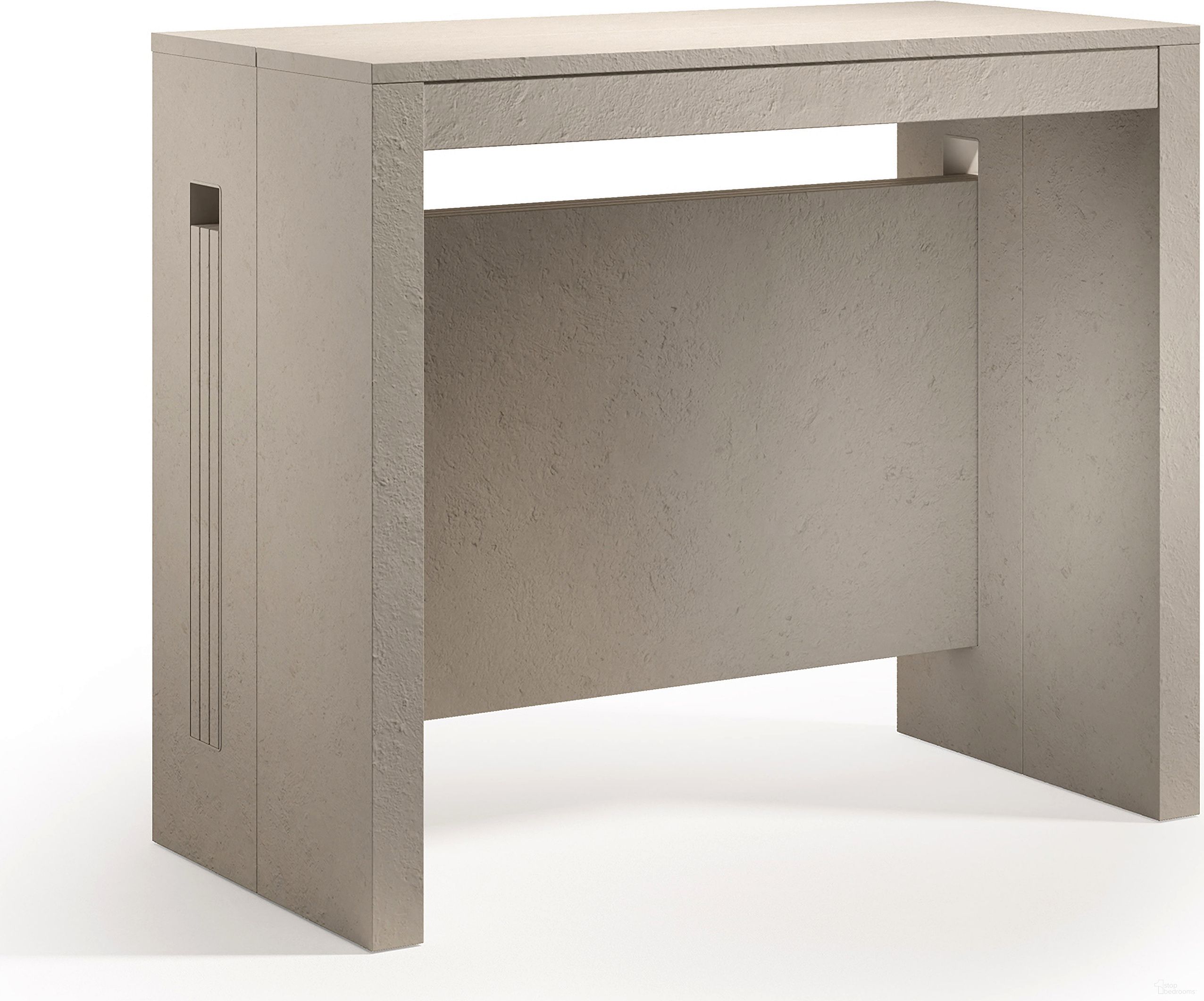 The appearance of Erika Textured Melamine Extendable Console Table In Beige designed by Casabianca Home in the modern / contemporary interior design. This beige piece of furniture was selected by 1StopBedrooms from Erika Collection to add a touch of cosiness and style into your home. Sku: TC-540B-BG. Material: MDF.