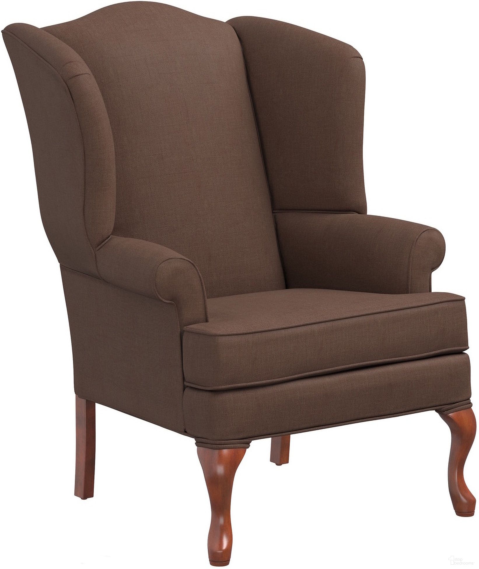 Erin Wing Back Chair In Brown
