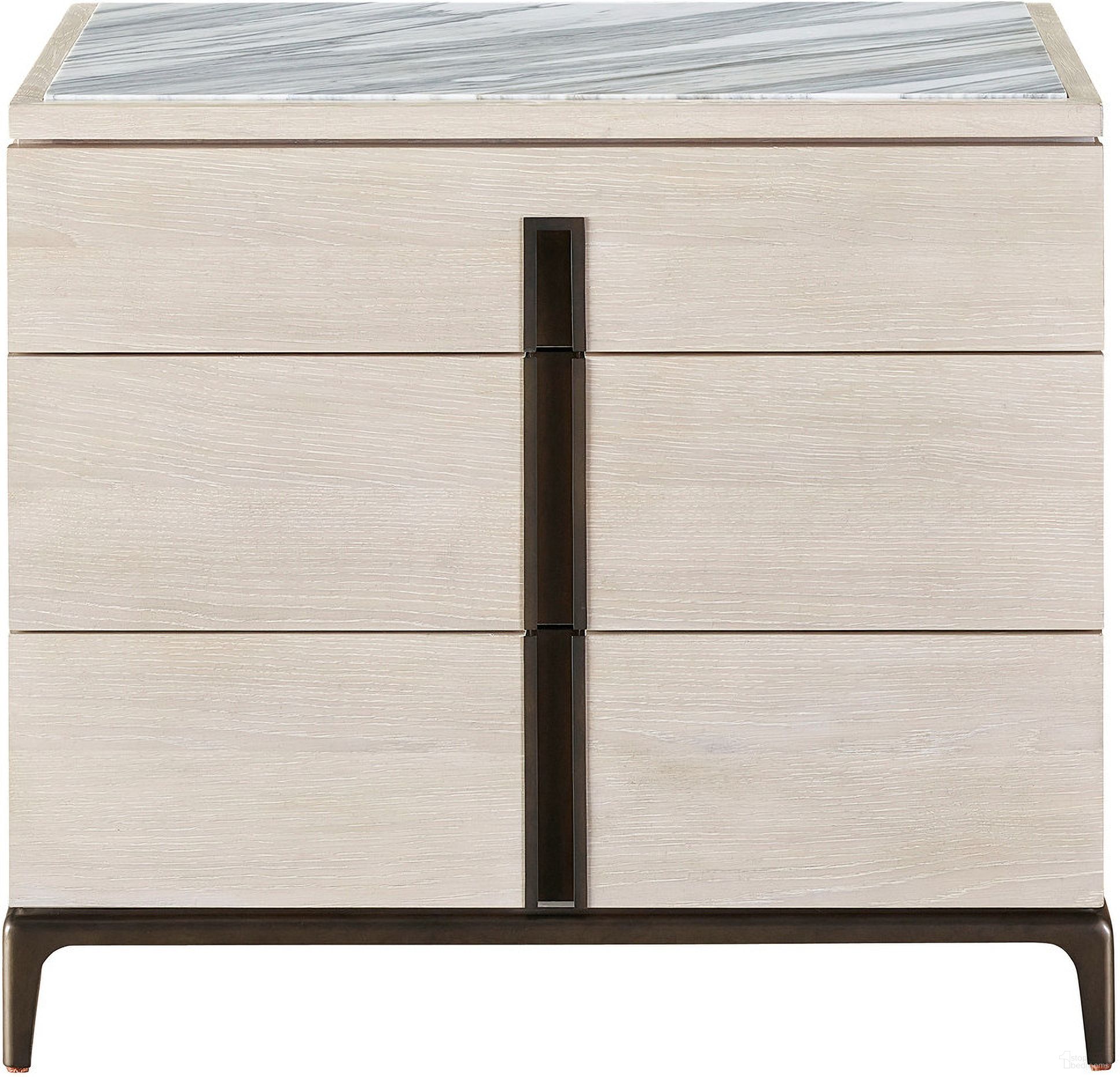 Erinn V X Universal Maren Nightstand In Silver Lining