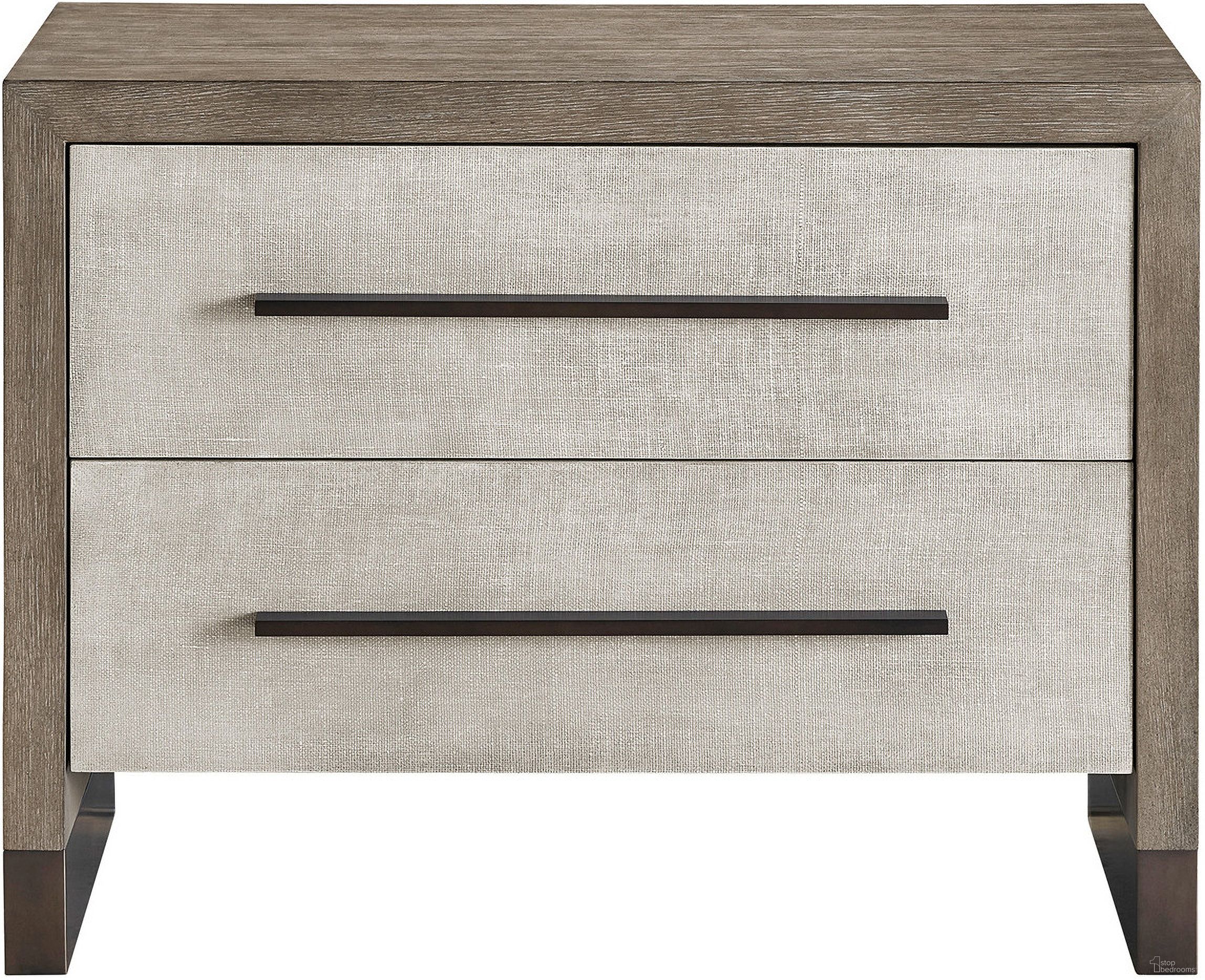 The appearance of Erinn V X Universal Vista Nightstand In Weathered Oak designed by Universal in the modern / contemporary interior design. This weathered oak piece of furniture  was selected by 1StopBedrooms from Erinn V X Universal Collection to add a touch of cosiness and style into your home. Sku: U225A356. Material: Wood.