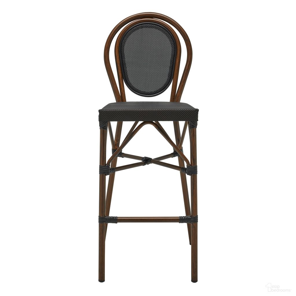 The appearance of Erlend Outdoor Barstool In Brown designed by Euro Style in the modern / contemporary interior design. This brown piece of furniture was selected by 1StopBedrooms from Erlend Collection to add a touch of cosiness and style into your home. Sku: 90391-BLK. Material: Mesh.